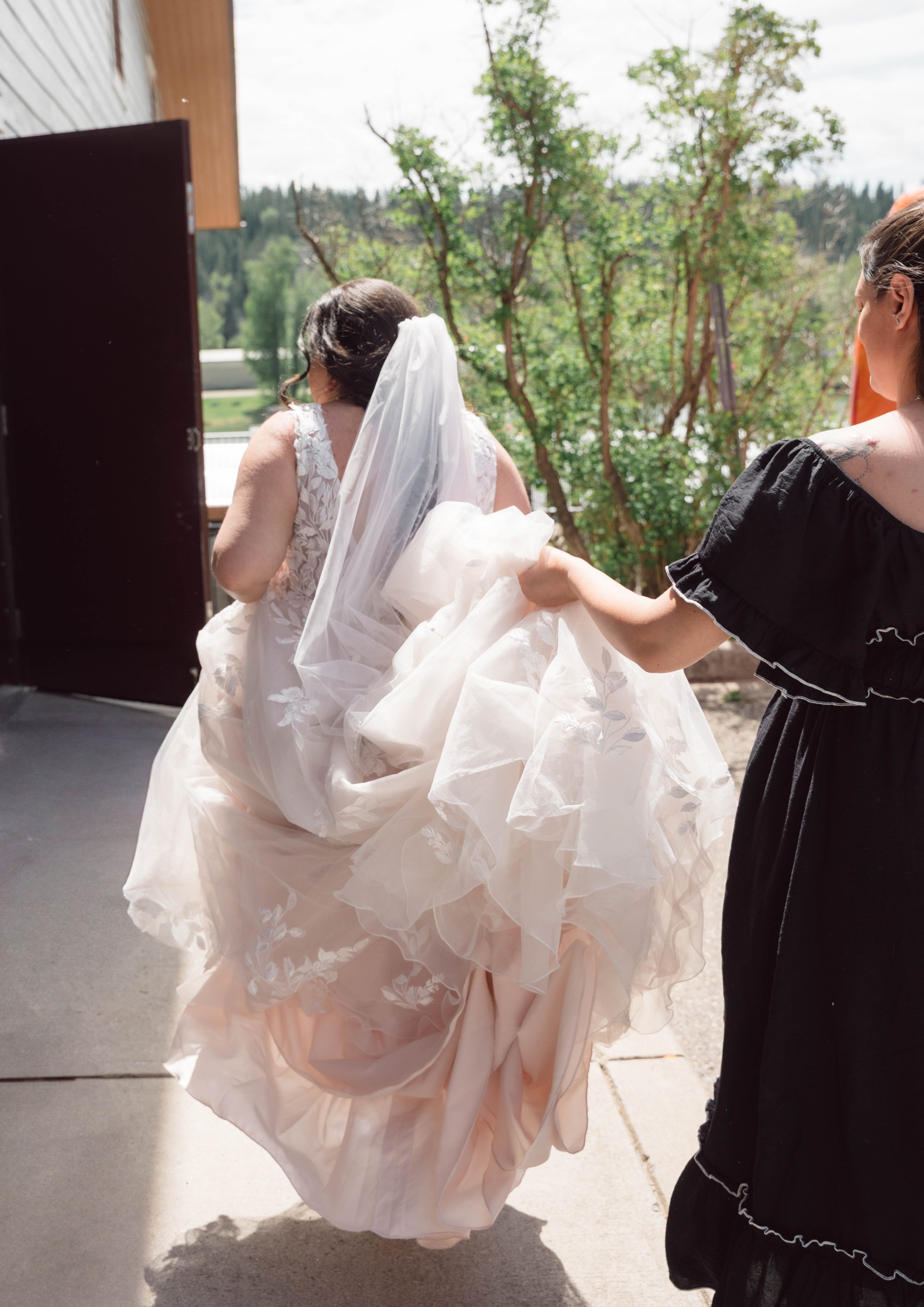 bride in wedding dress