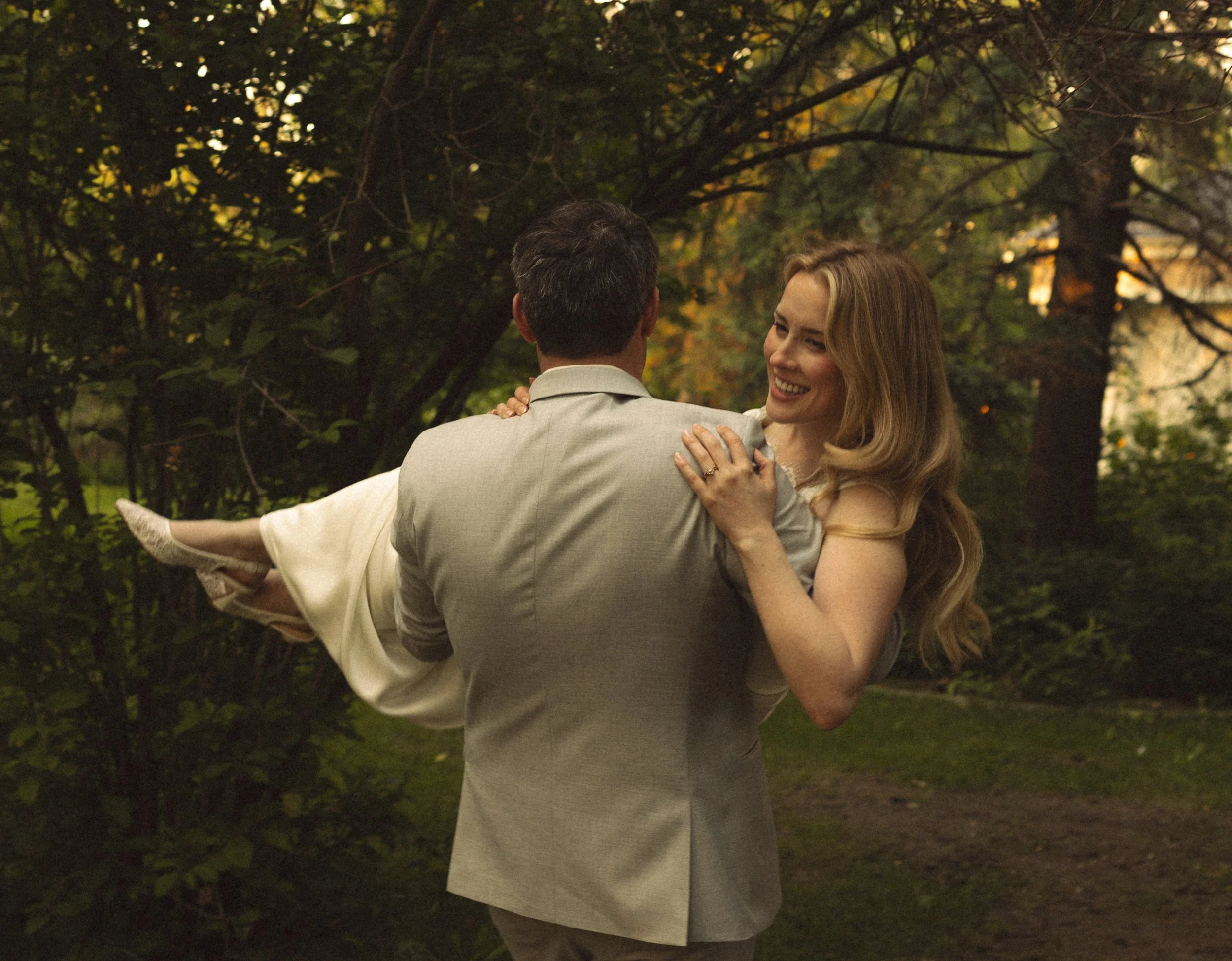 bride and groom at the norland historic estate