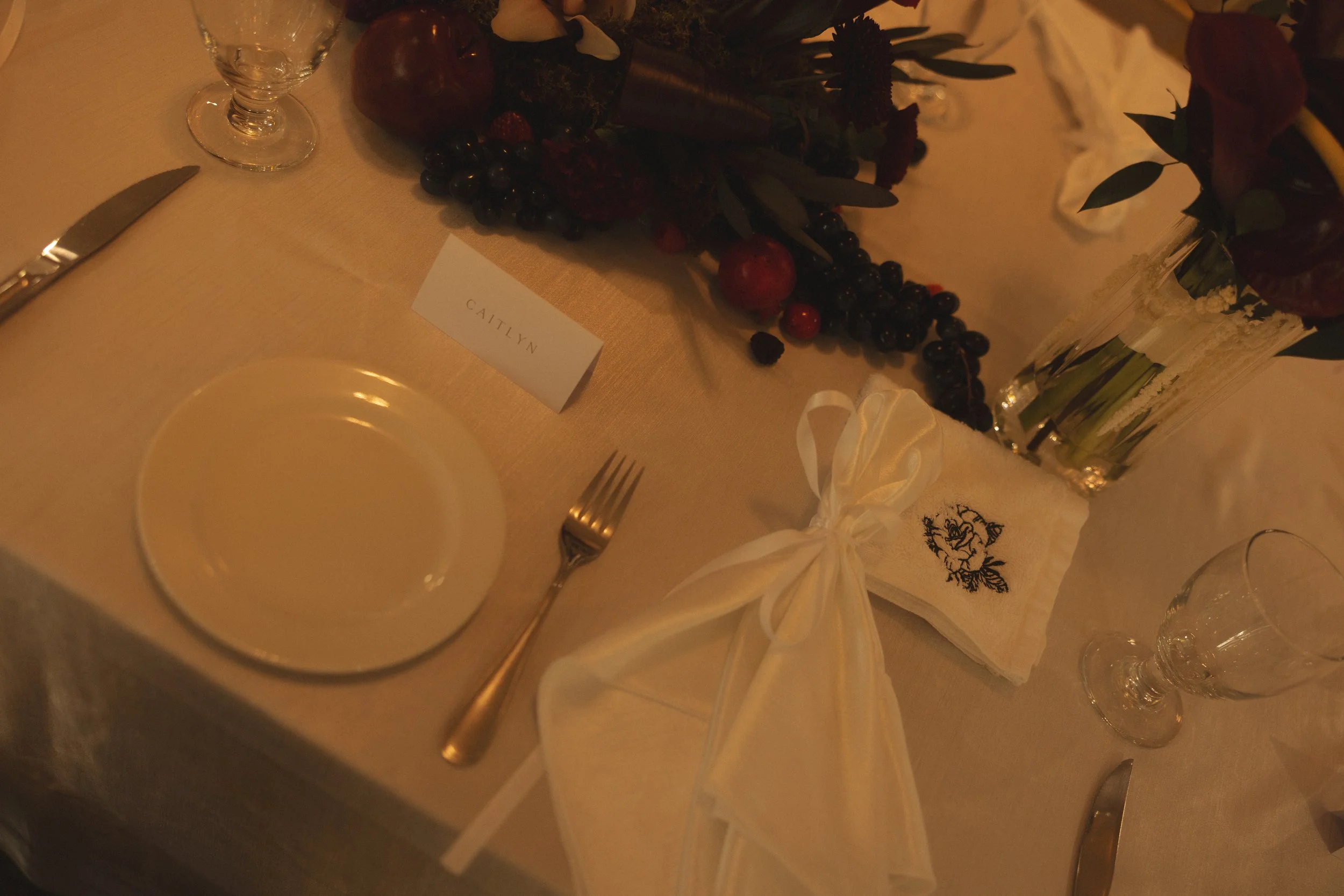 reception setup at the norland historic estate