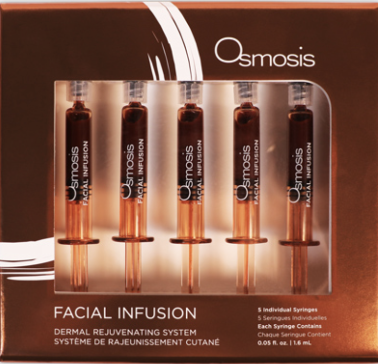 Image of a box of 5 Osmosis skincare facial infusion product.