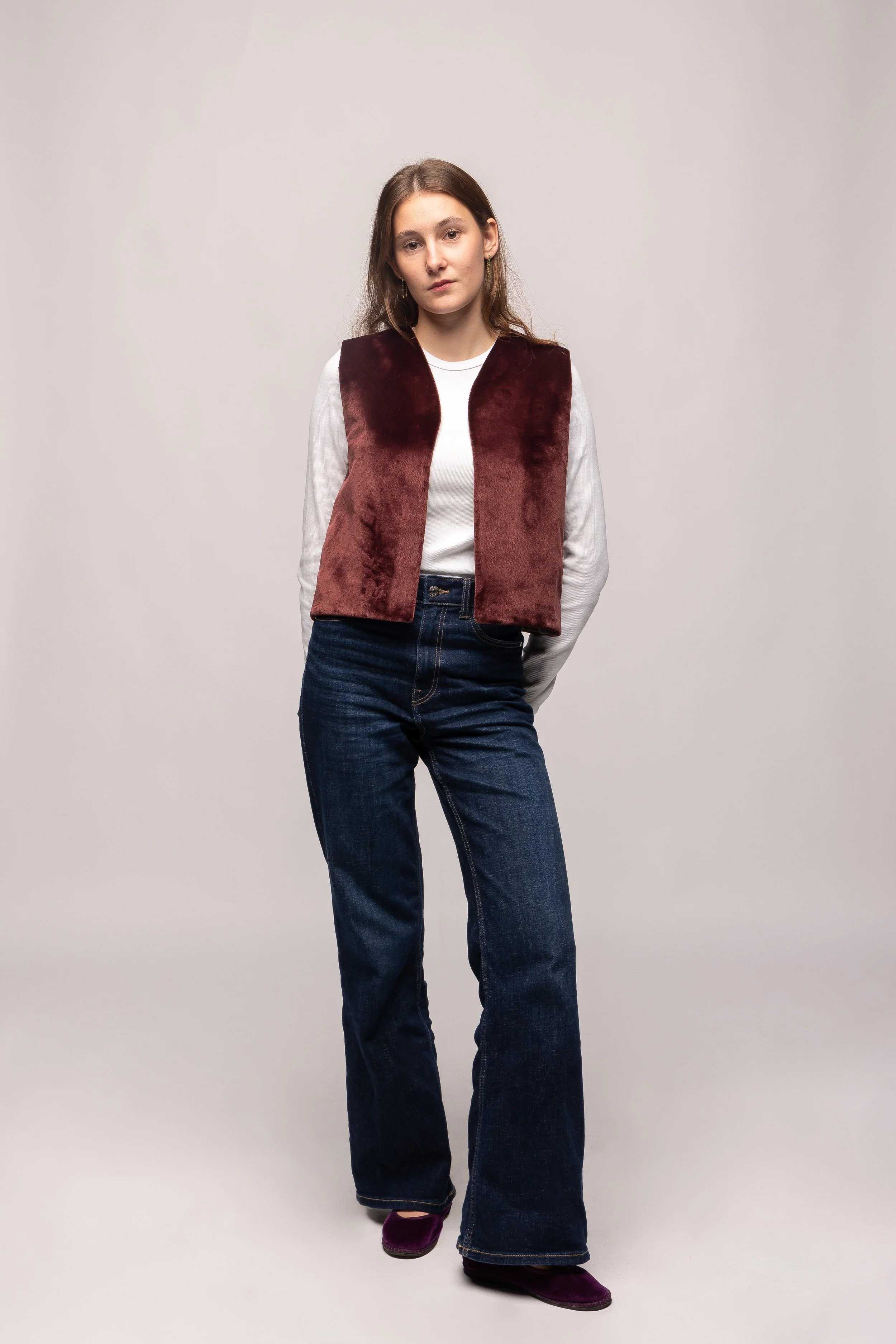 Gilet Lola Bordeaux