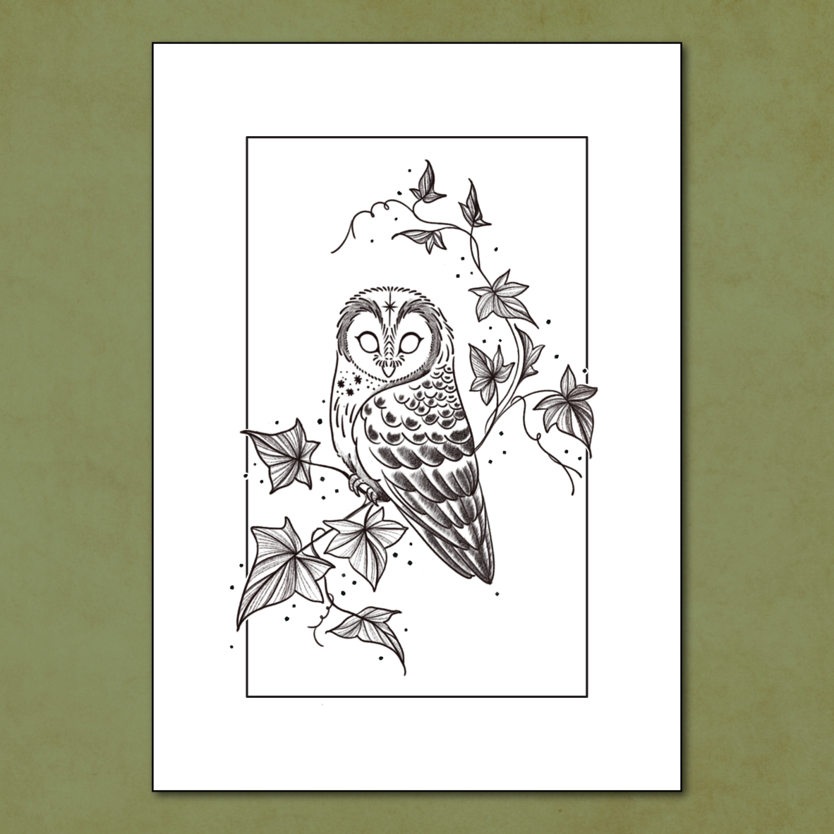 The Owl & the Ivy Print