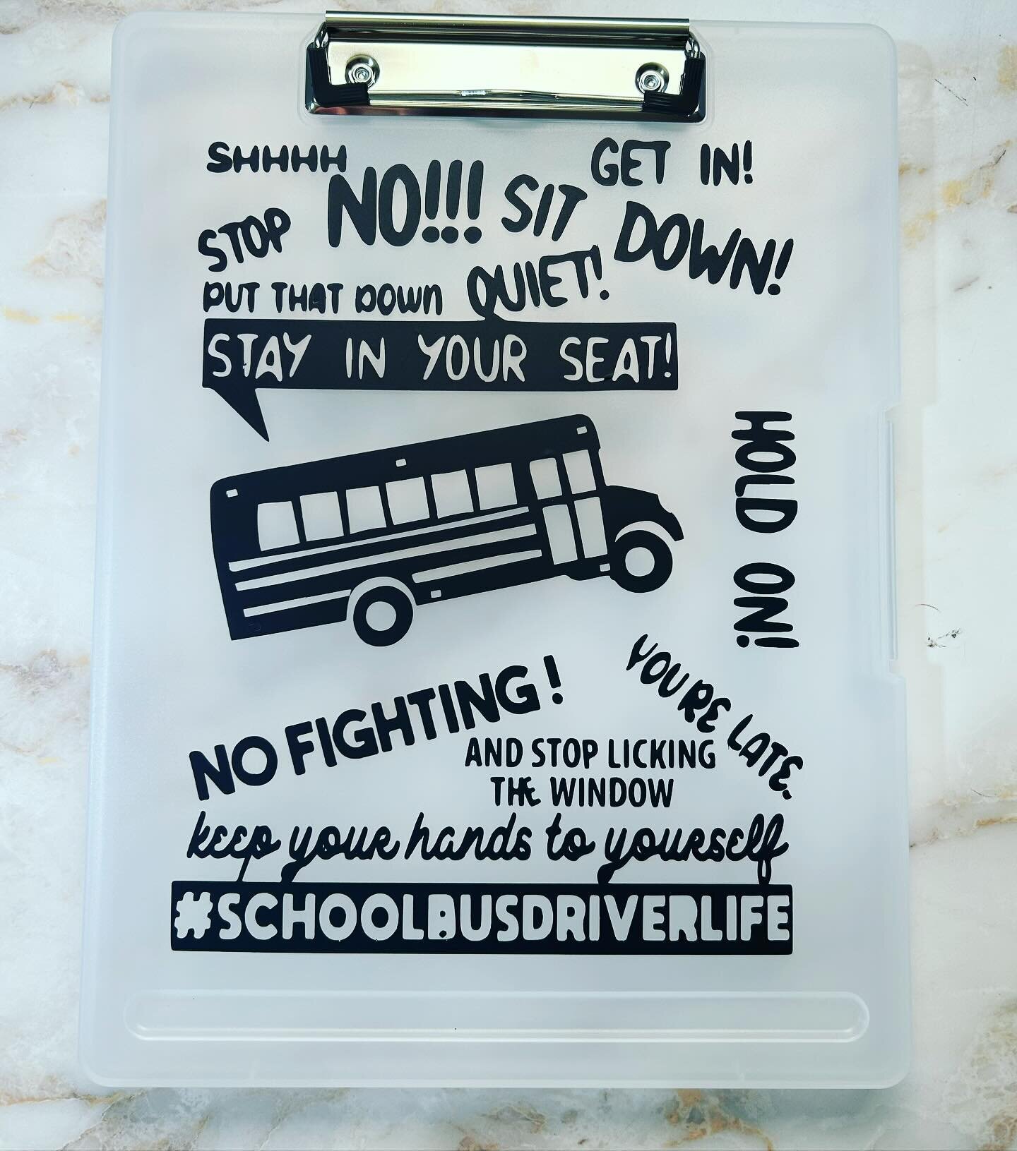 When I tell you, I can personalize just about everything, I&rsquo;m not kidding!!! Clipboards are a perfect gift for those bus drivers in your life! ❤️❤️