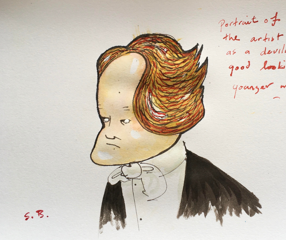 Portrait of the artist as a devastatingly handsome younger man. Based on a portrait of Franz Liszt.