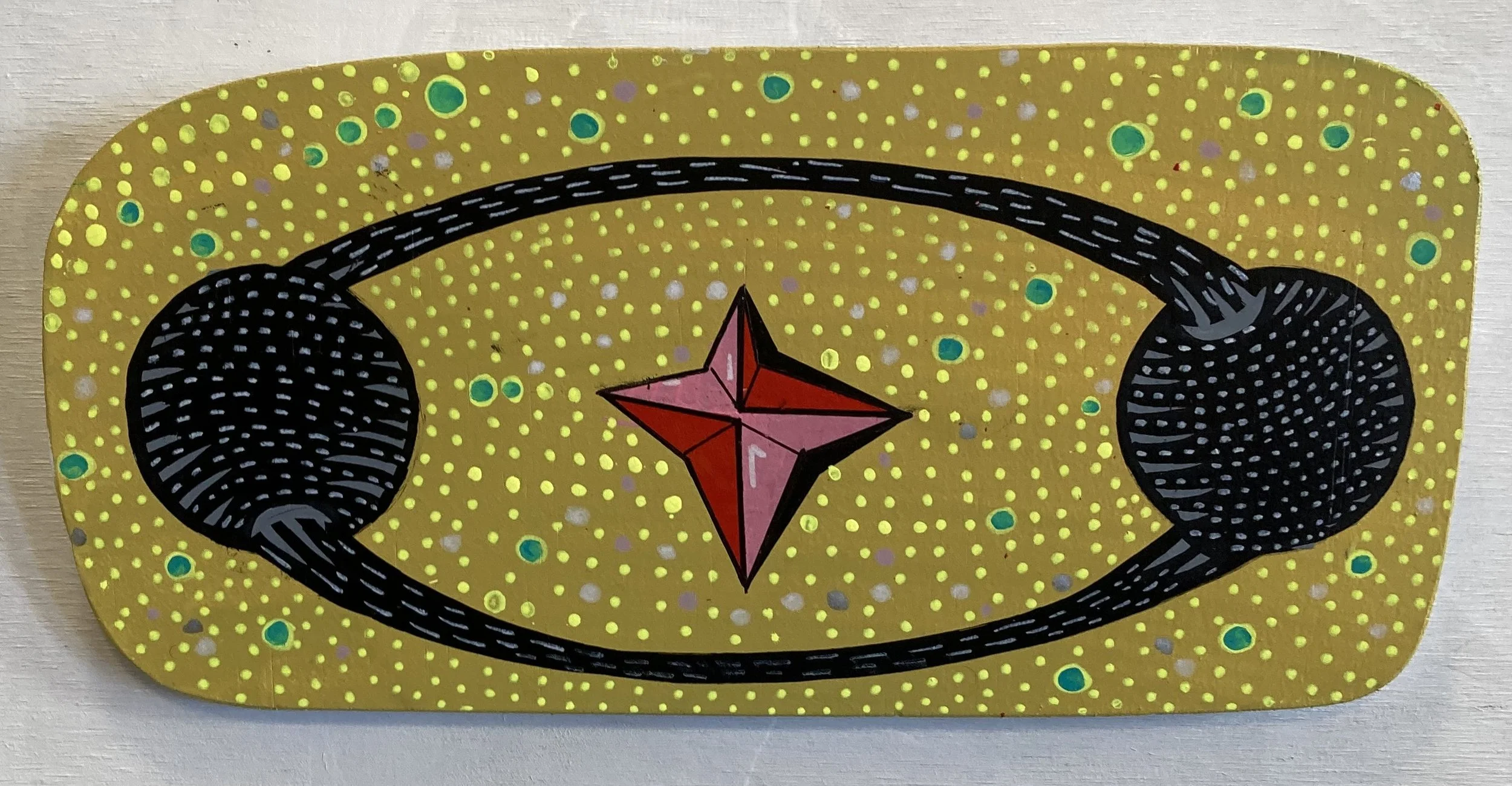 Irresistible Orbit Acrylic on Plywood $120