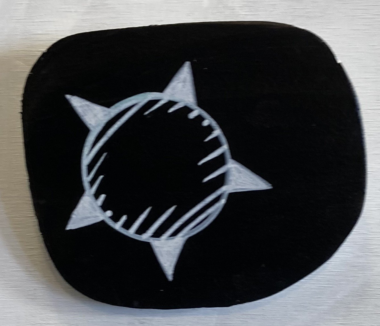 Deep Space Black Star Acrylic on Plywood $120