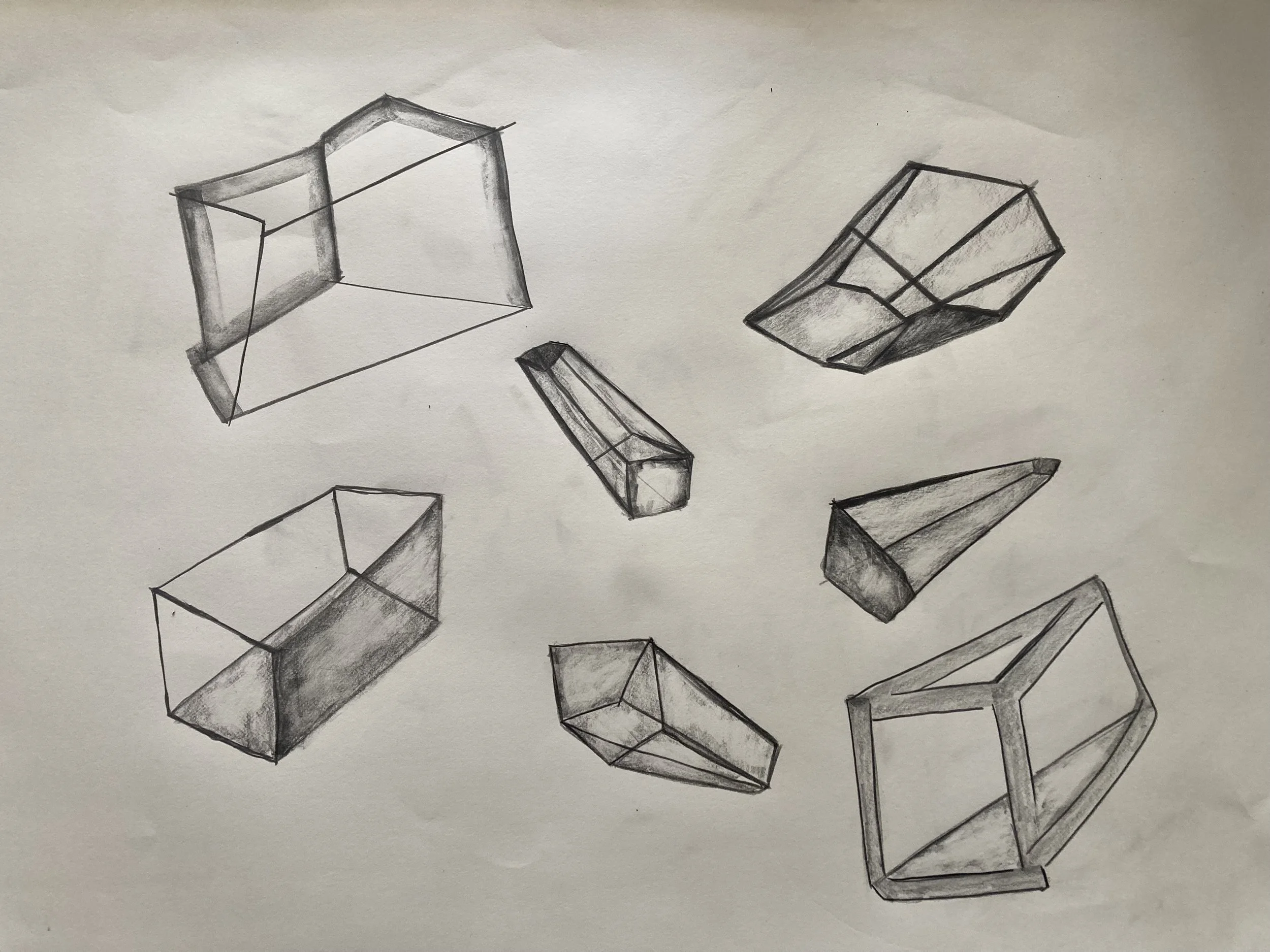 Geometric Impossibilities. Graphite on paper.