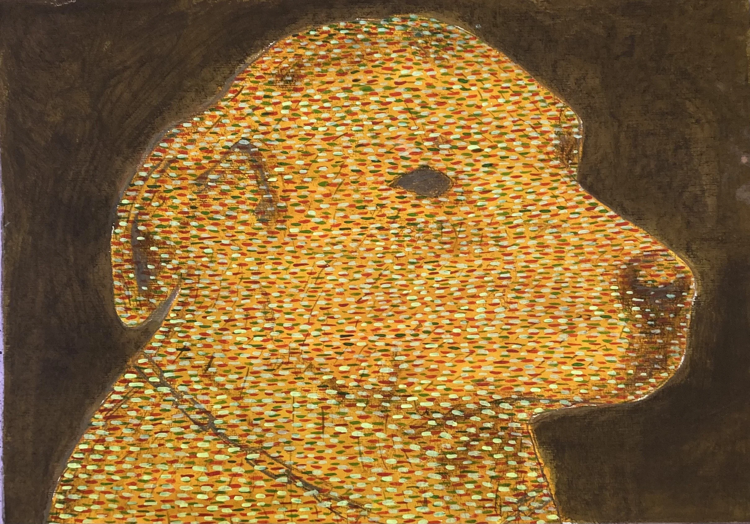 Good boy: Acrylic on paper. Print available on request.