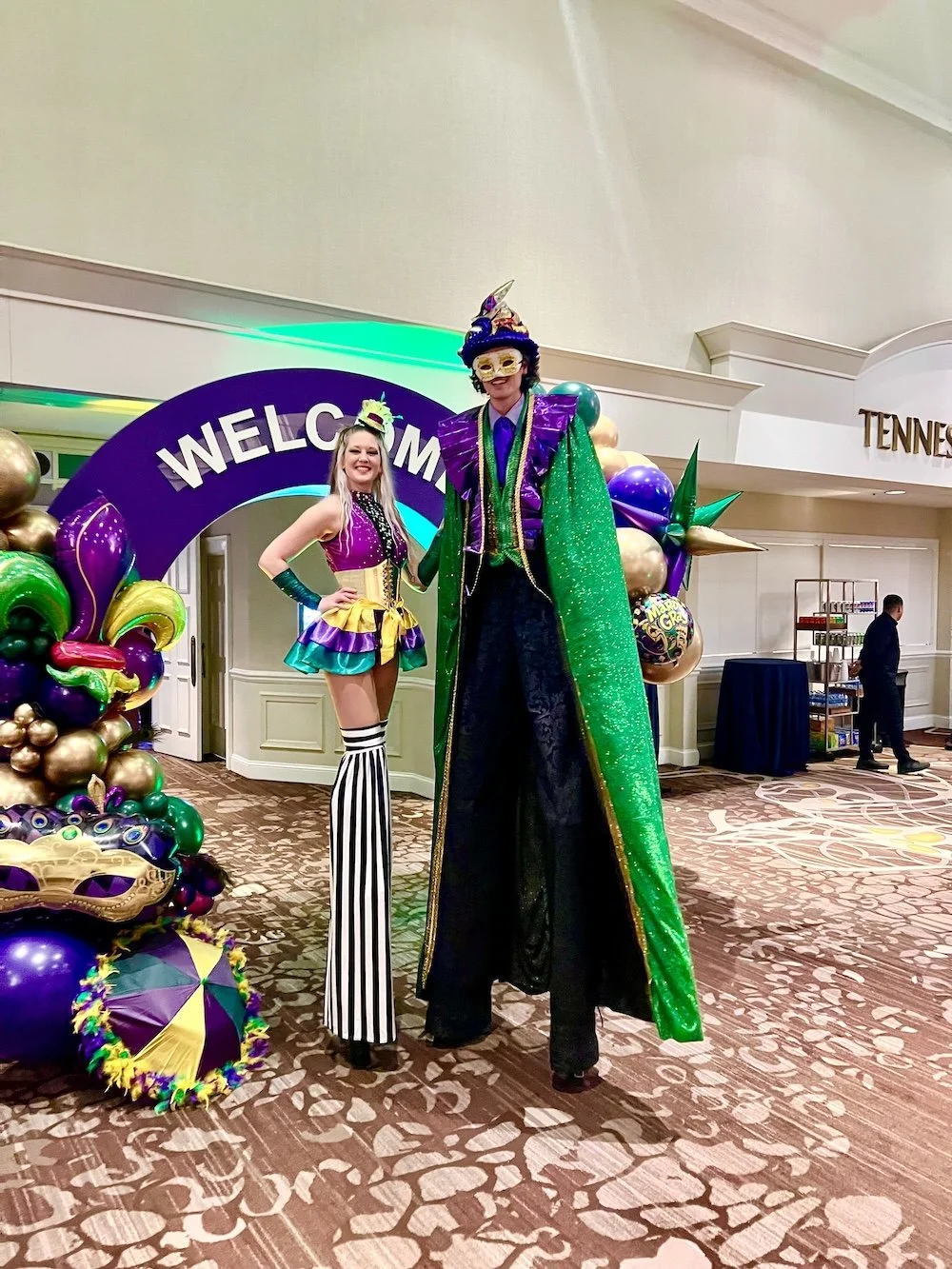 Mardi Gras Stilt Walkers in Nashville
