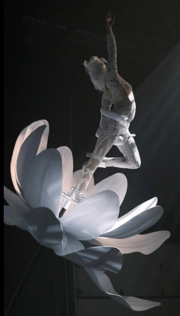 Sway Pole Performer on Flower