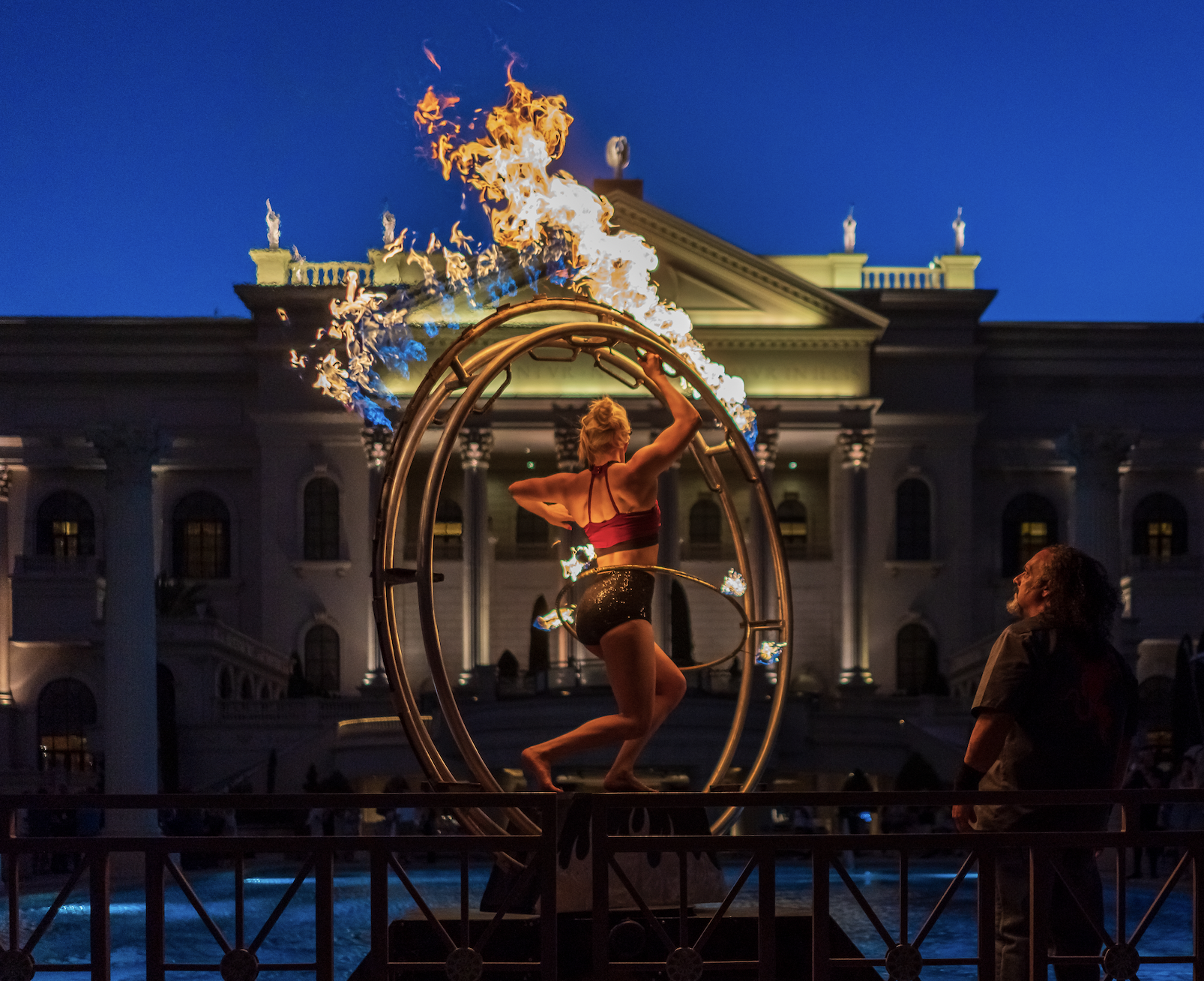 Fire Wheel Fire Performer