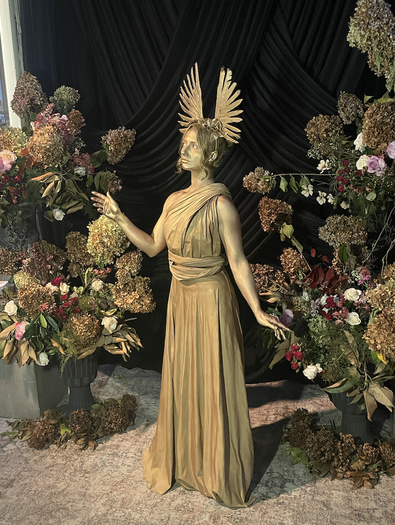 Golden Goddess living Statue