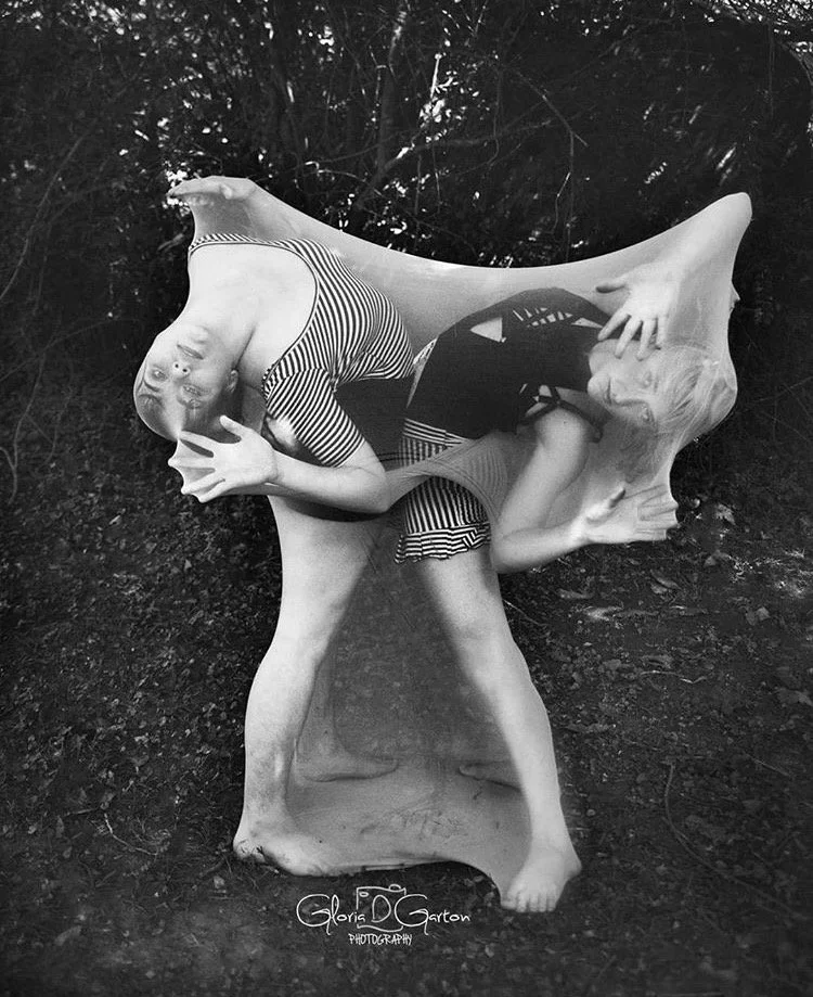 contortionist performers in mesh