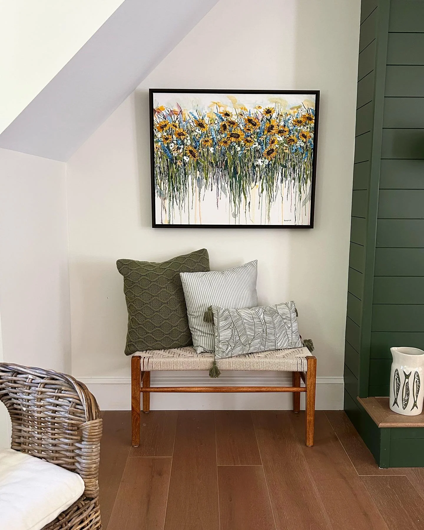 I cannot express how excited I am to see my painting up and in such an amazing space!!!! I really enjoyed making this piece of art, and it&rsquo;s awesome to have wonderful people put them in their homes all around America. 

This is one of my favori