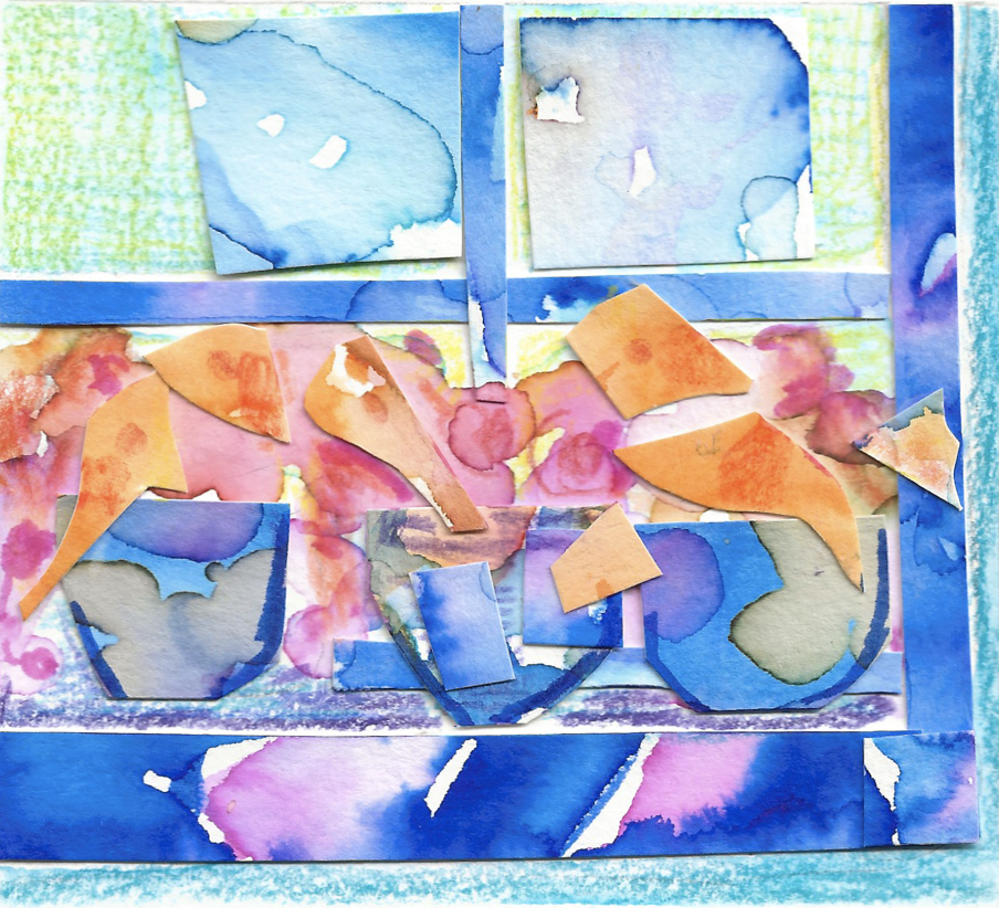 Whimsical Flowers on a Window Sill