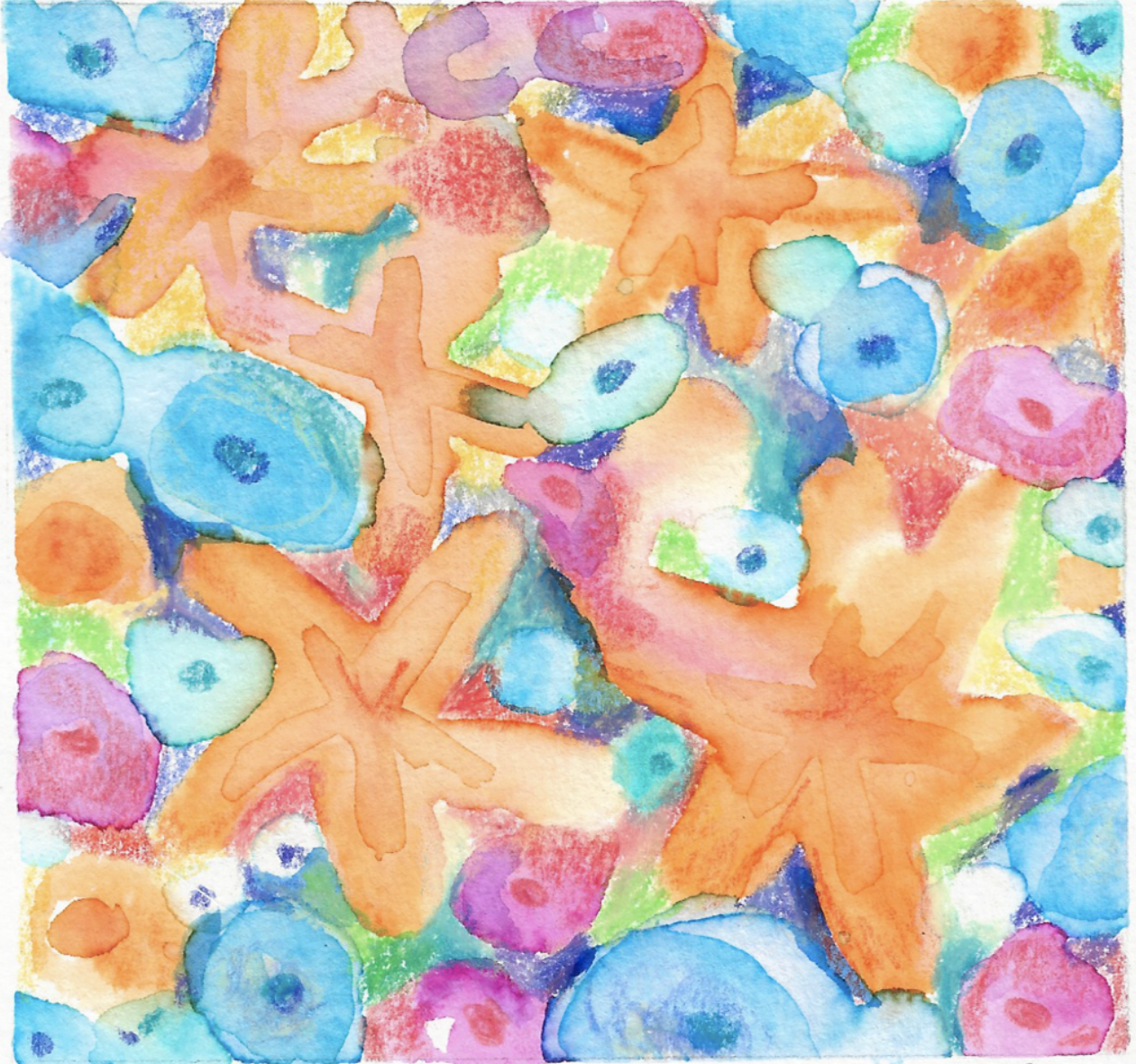 Whimsical Orange Mountain Dandelion