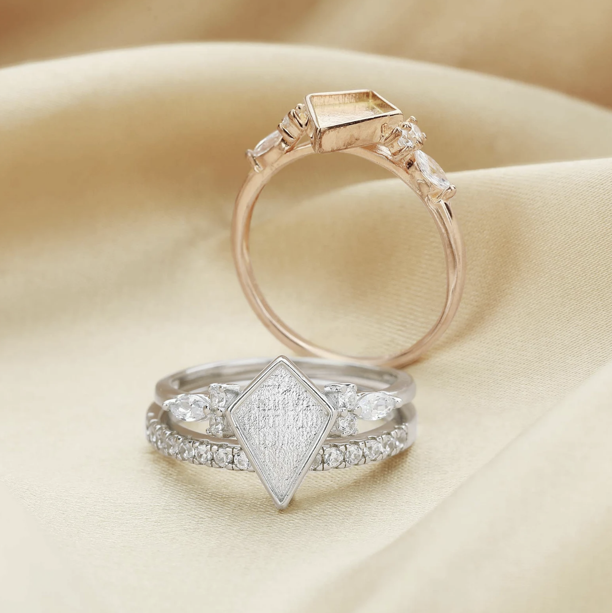 Jasper Ring + Simple Stacker Band