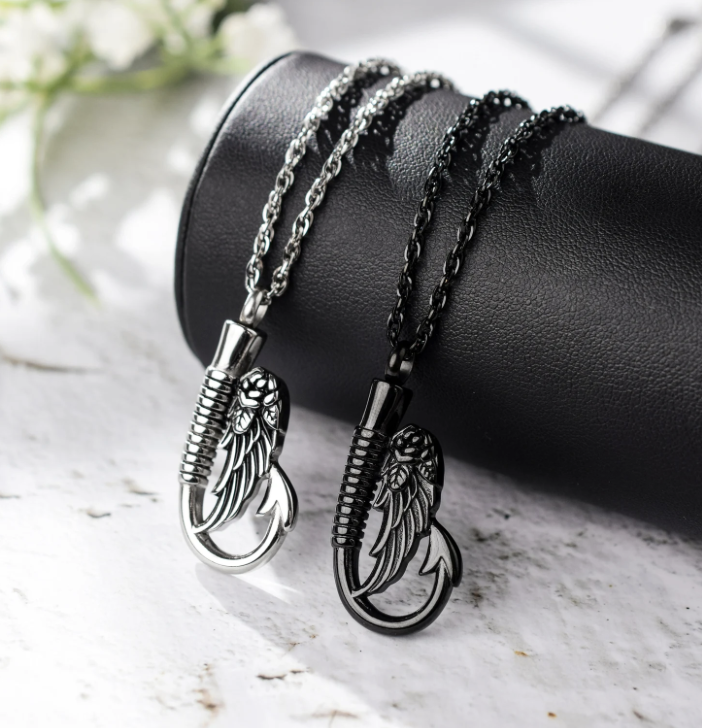 Fishing Hook Urn Pendant