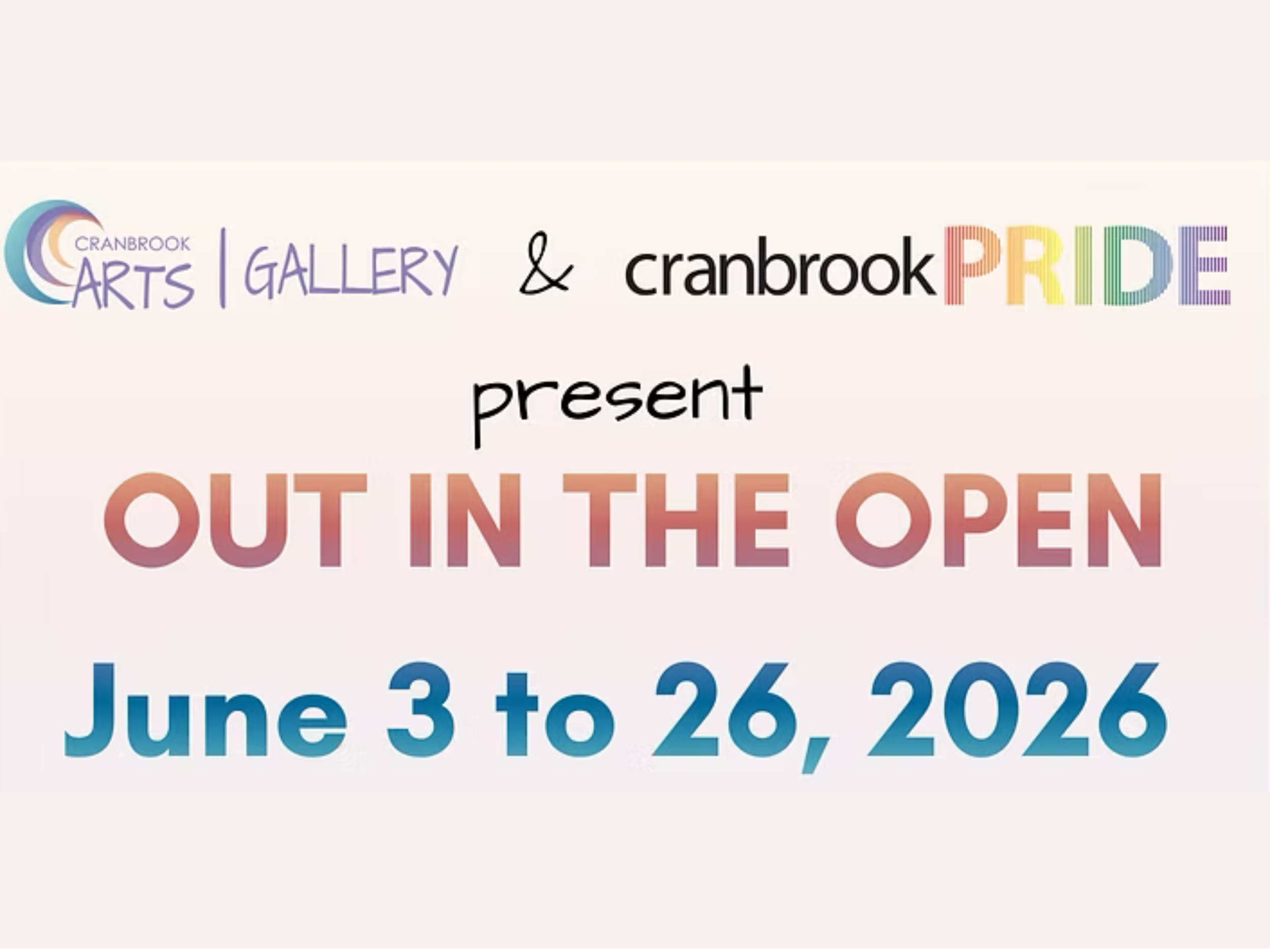 Cranbrook Arts Gallery - Out in the Open Collaboration with Cranbrook Pride