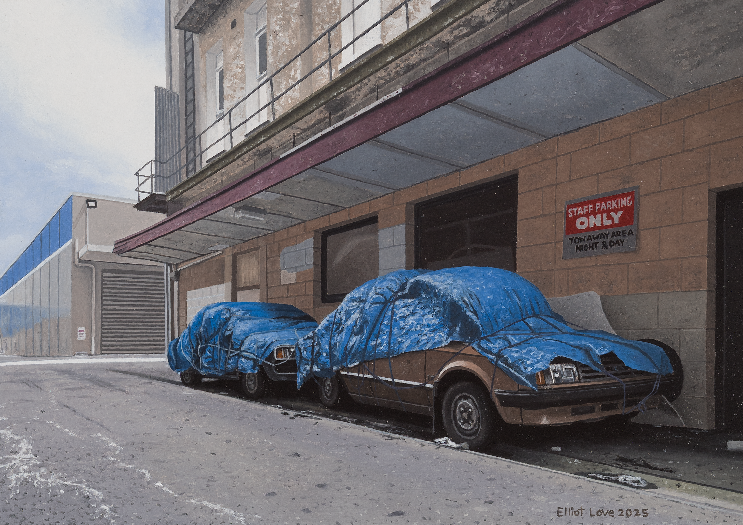   Ford Lasers // Pork Pie Lane     Oil on panel   127mm x 178mm