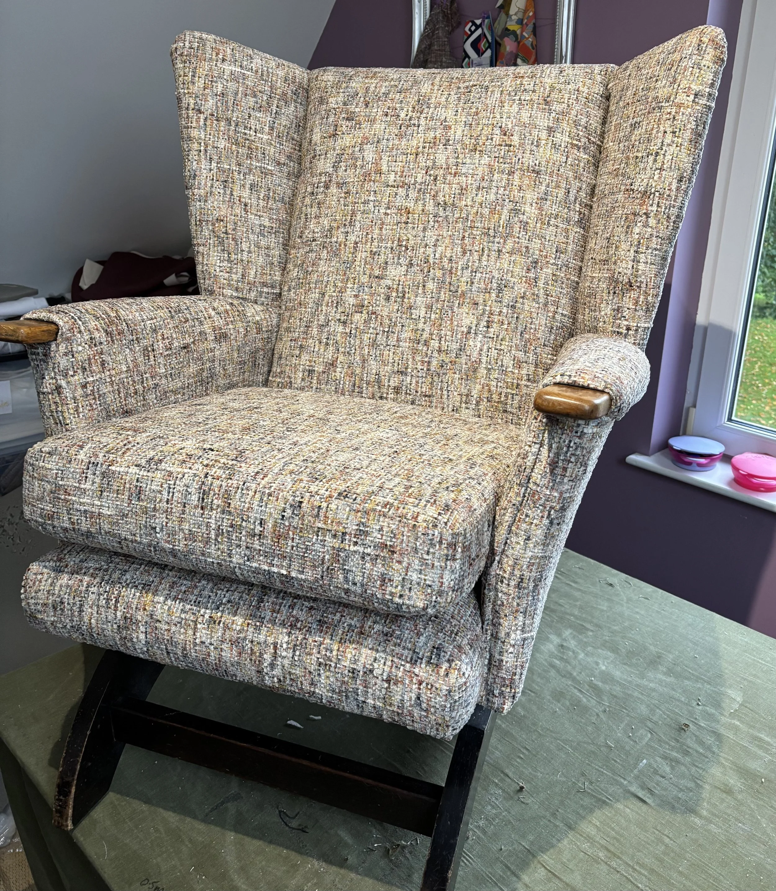 rocking chair winged back