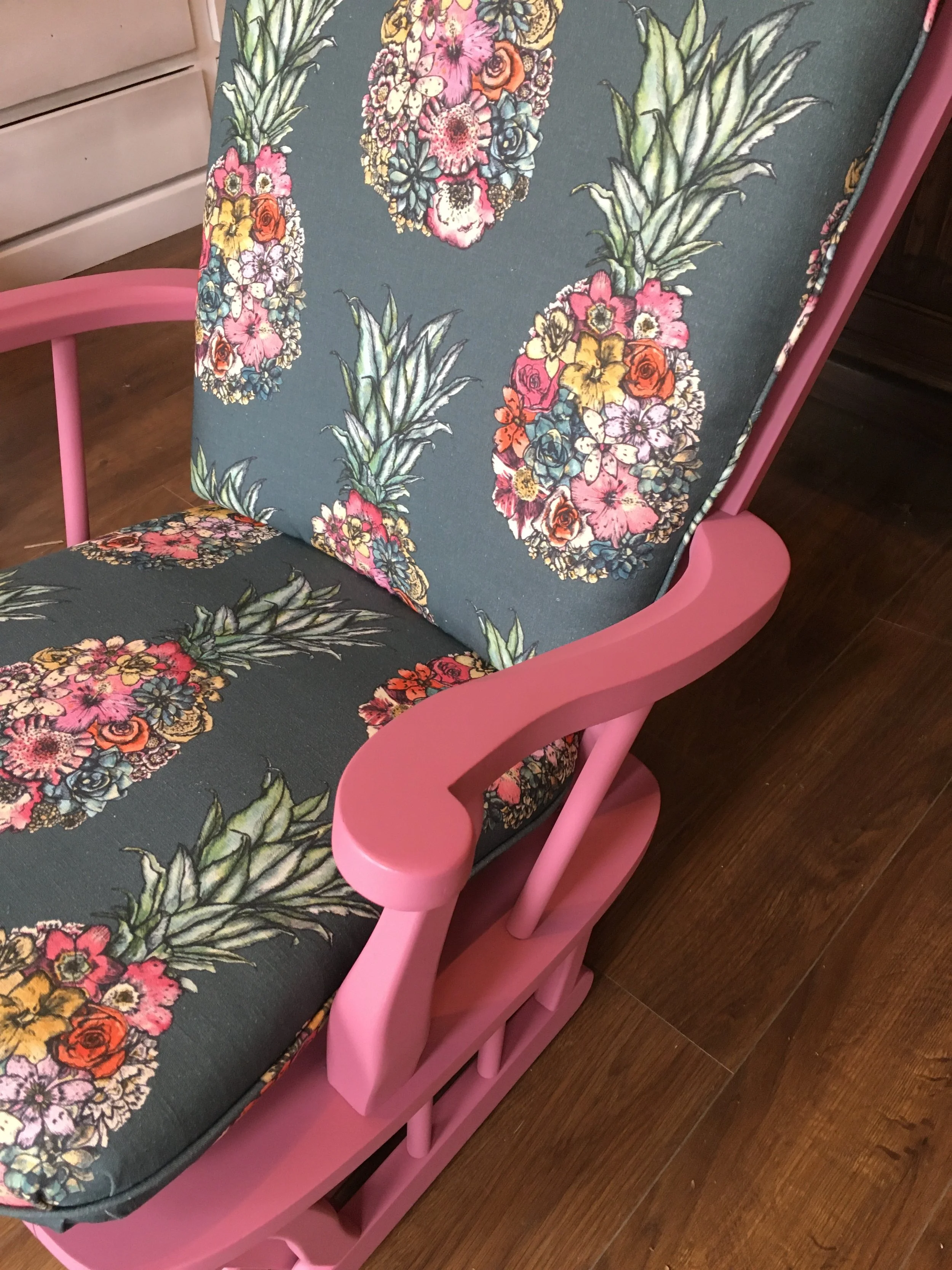 pink rocking chair