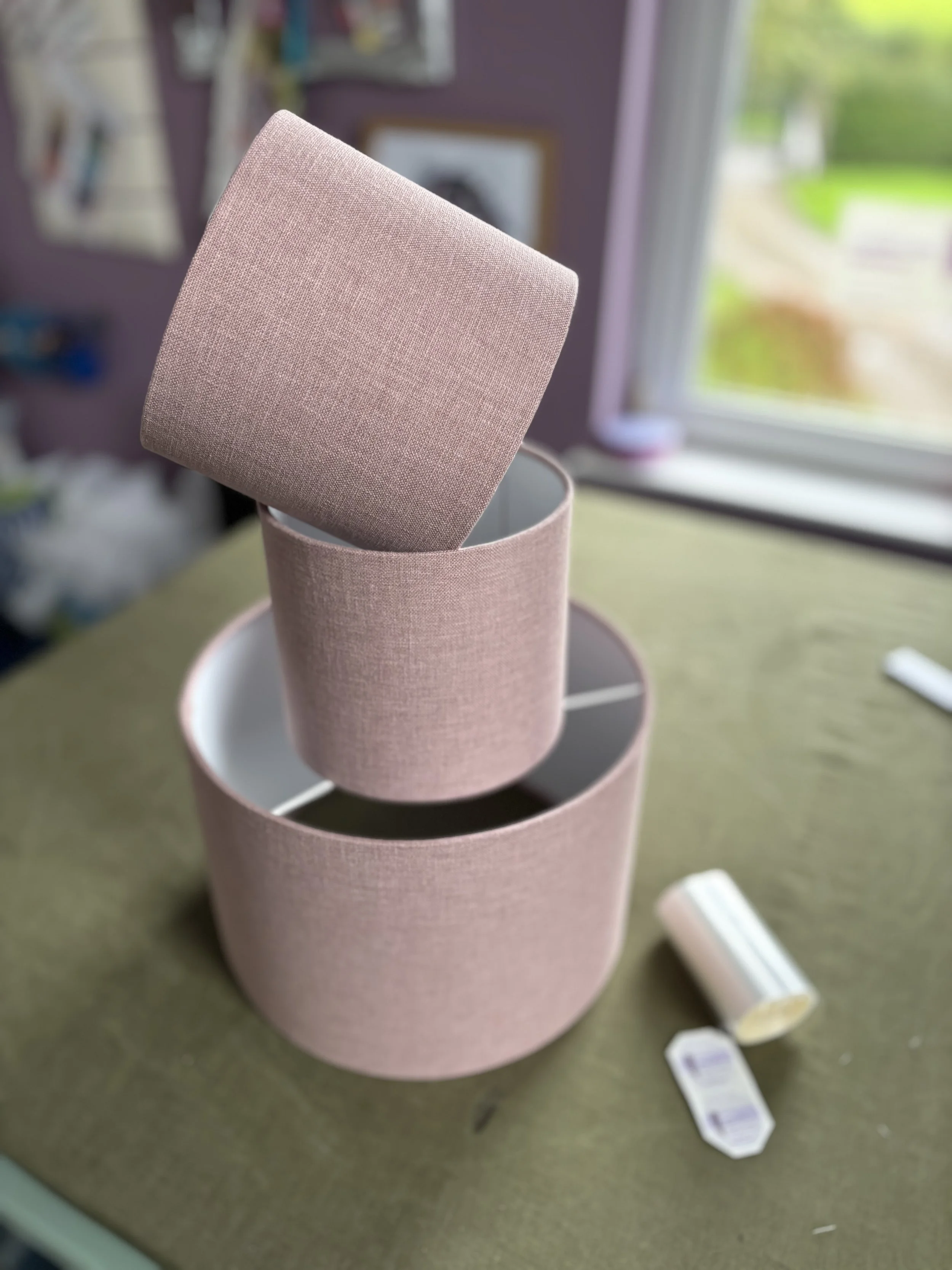 coordinated matching lampshades