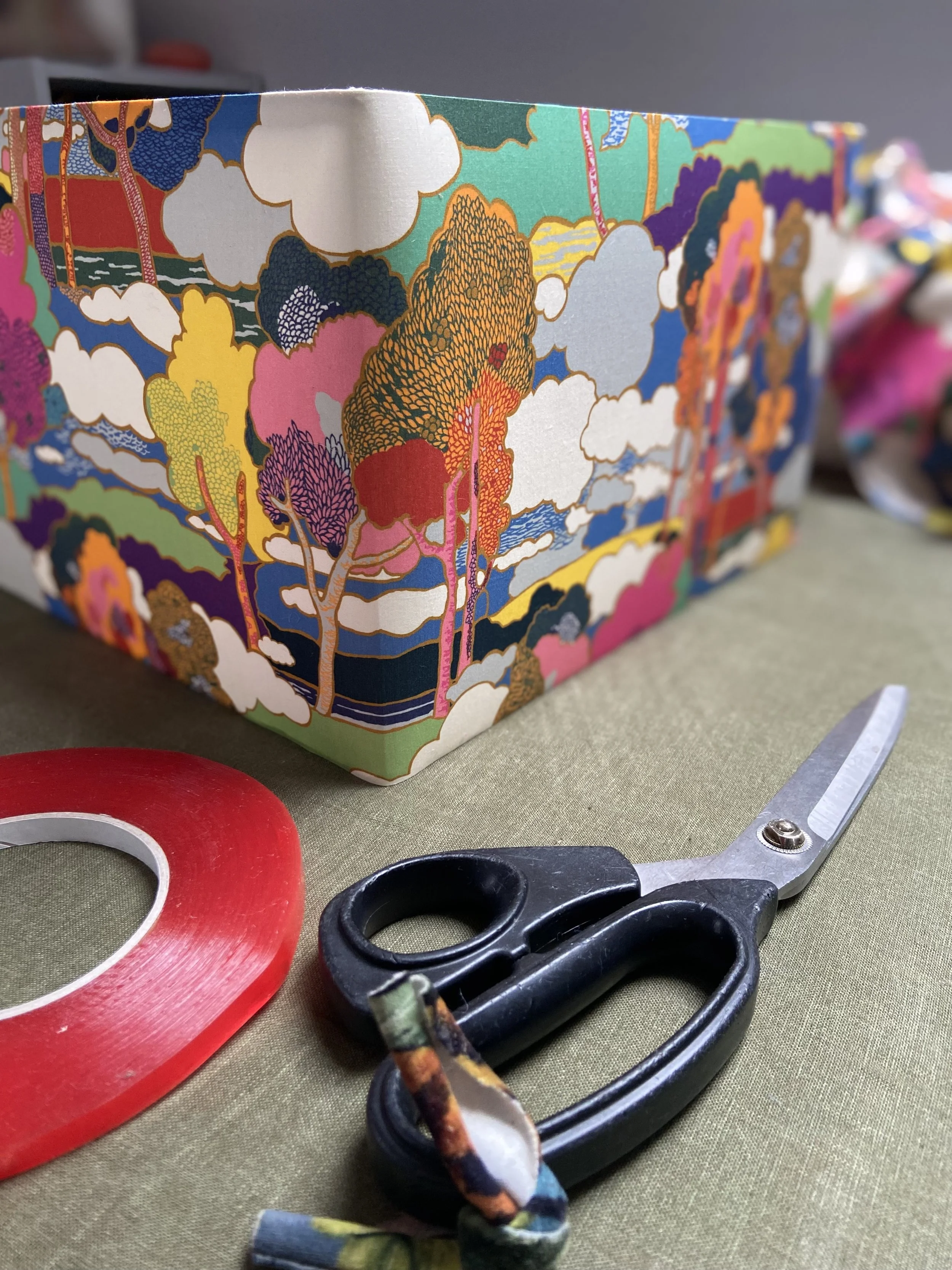 liberty fabric remake lampshade