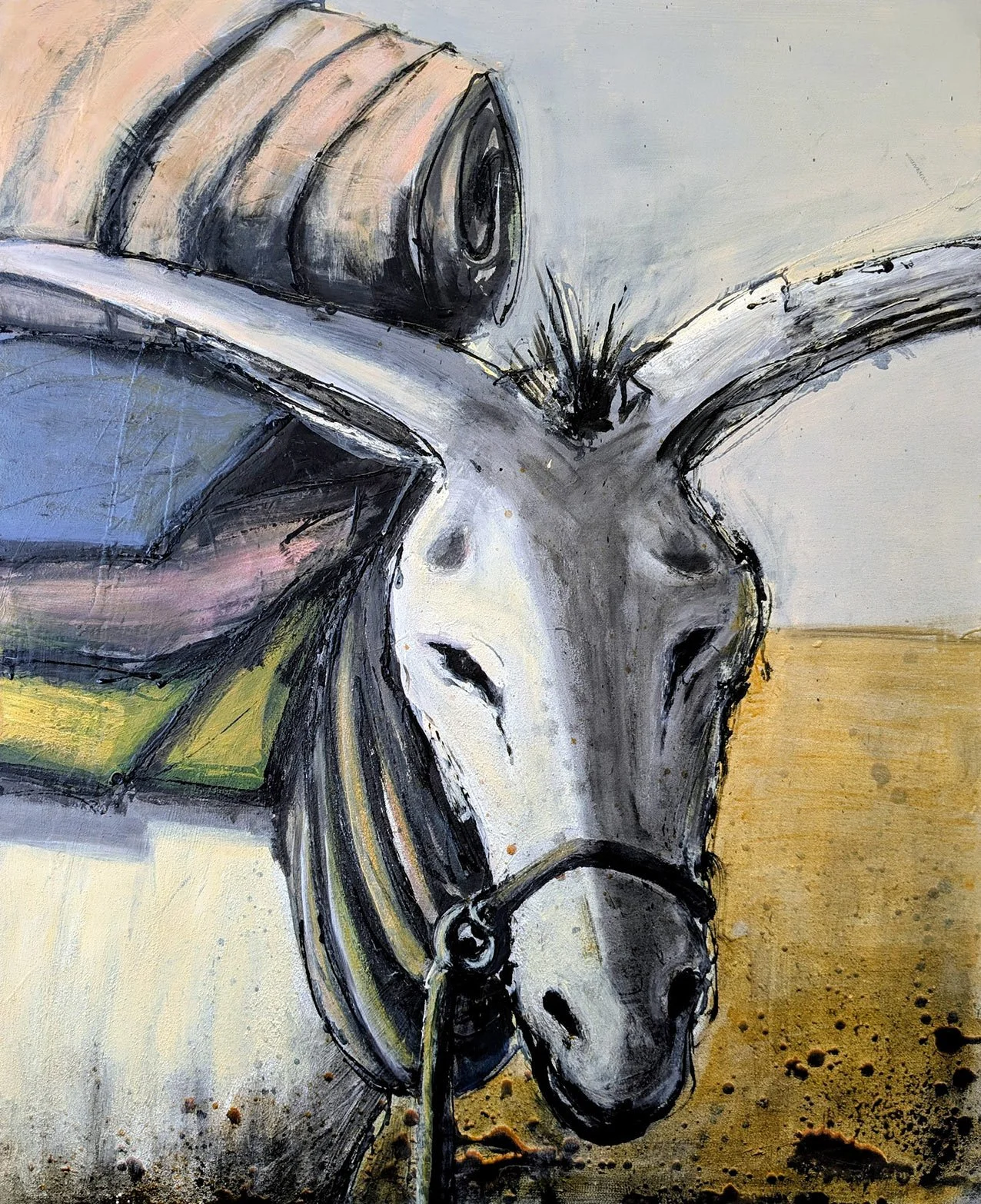 Safe Area, 80 x 100 cm, Mixed media on canvas, 2026