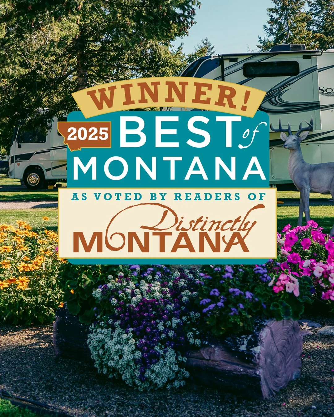 By the way, to all those who voted for us... YOU ROCK! We are officially @distinctlymontana's Best RV Park in Montana!! We couldn't have won this without all of your love and support, so thank you for making this year extra special!

📷: @trekkablest