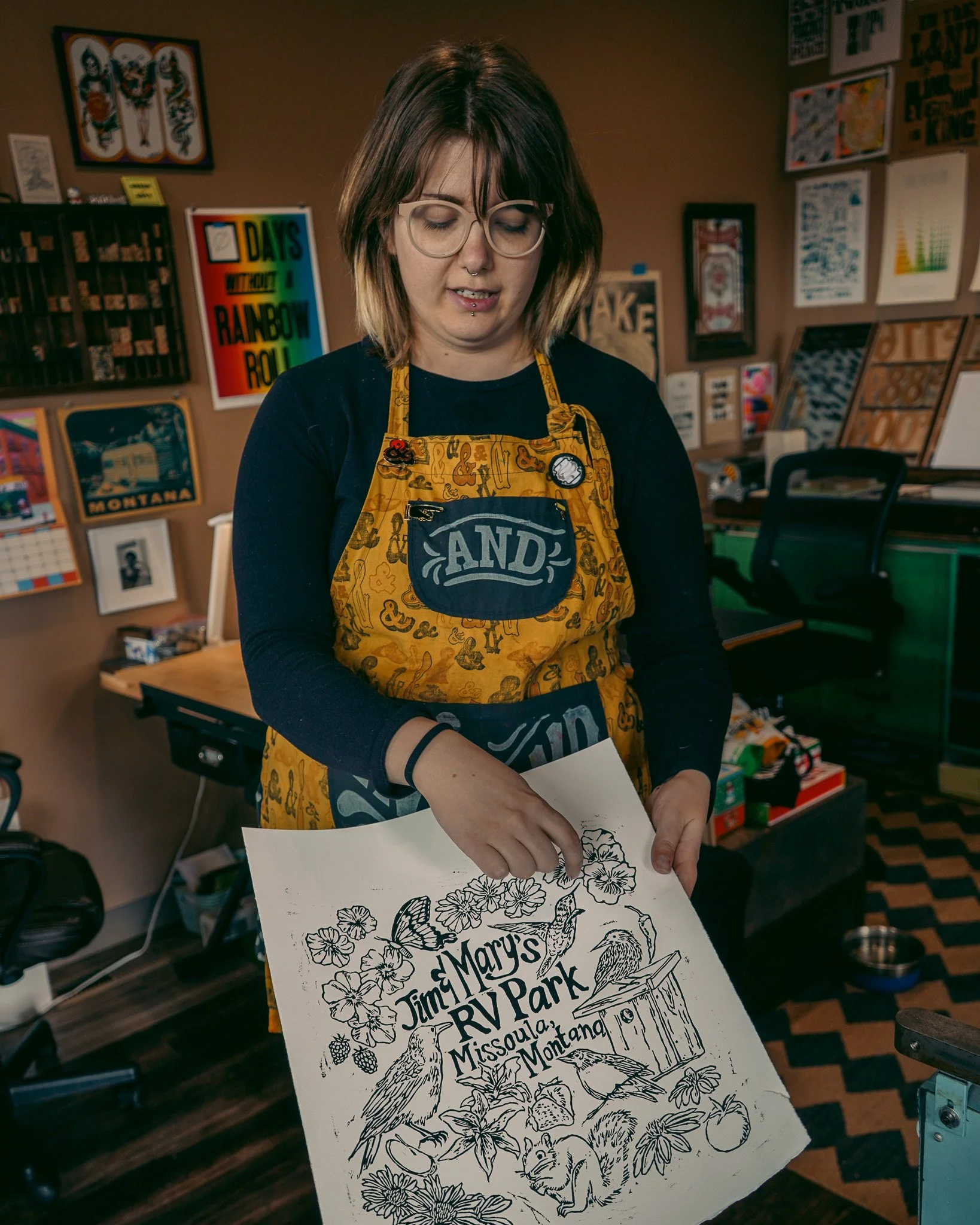 We're working on something SO FUN with @inkwormpress for the 2026 season! We can't wait to show you all, so here's a sneak peek! More to come!! 

#missoulamontana #supportlocalartists #madewithhumanintelligence #reliefprintmaking