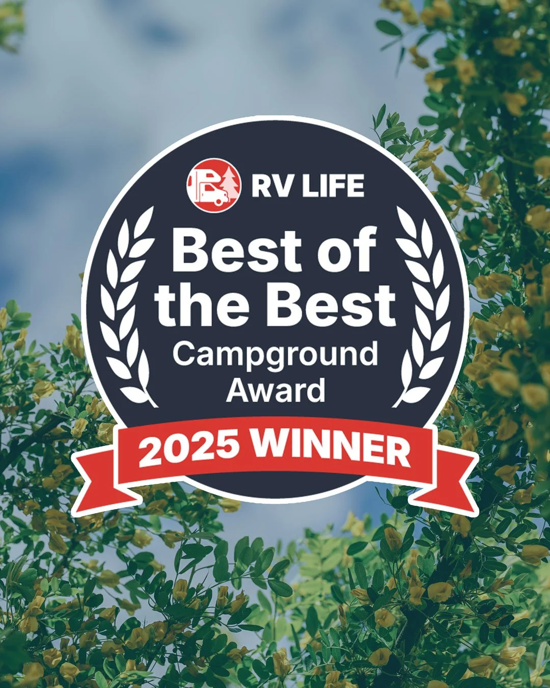 Did you know we were awarded RV Life's Best of the Best Campground Award for 2025?? Thank you to all of the wonderful guests that left us amazing reviews through the platform. You are the reason we're in business, and we can't wait to see all of our 