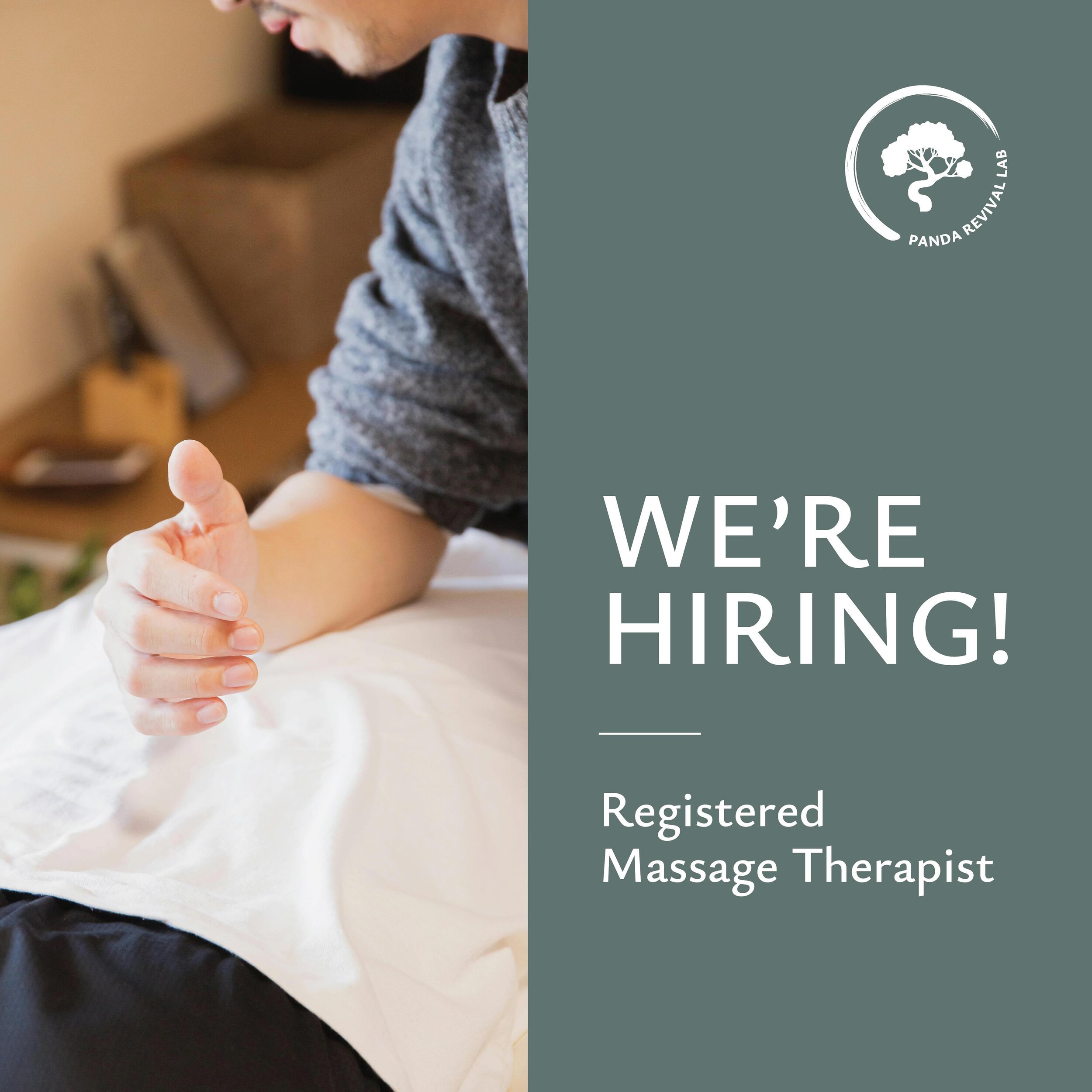 🌟 WE&rsquo;RE HIRING! 🌟
REGISTERED MASSAGE THERAPIST WANTED 👐

Join our team at Panda Revival! With a growing client base and state-of-the-art facilities, we are looking for dedicated individuals to fill full and part-time positions.

🔹 Work in o