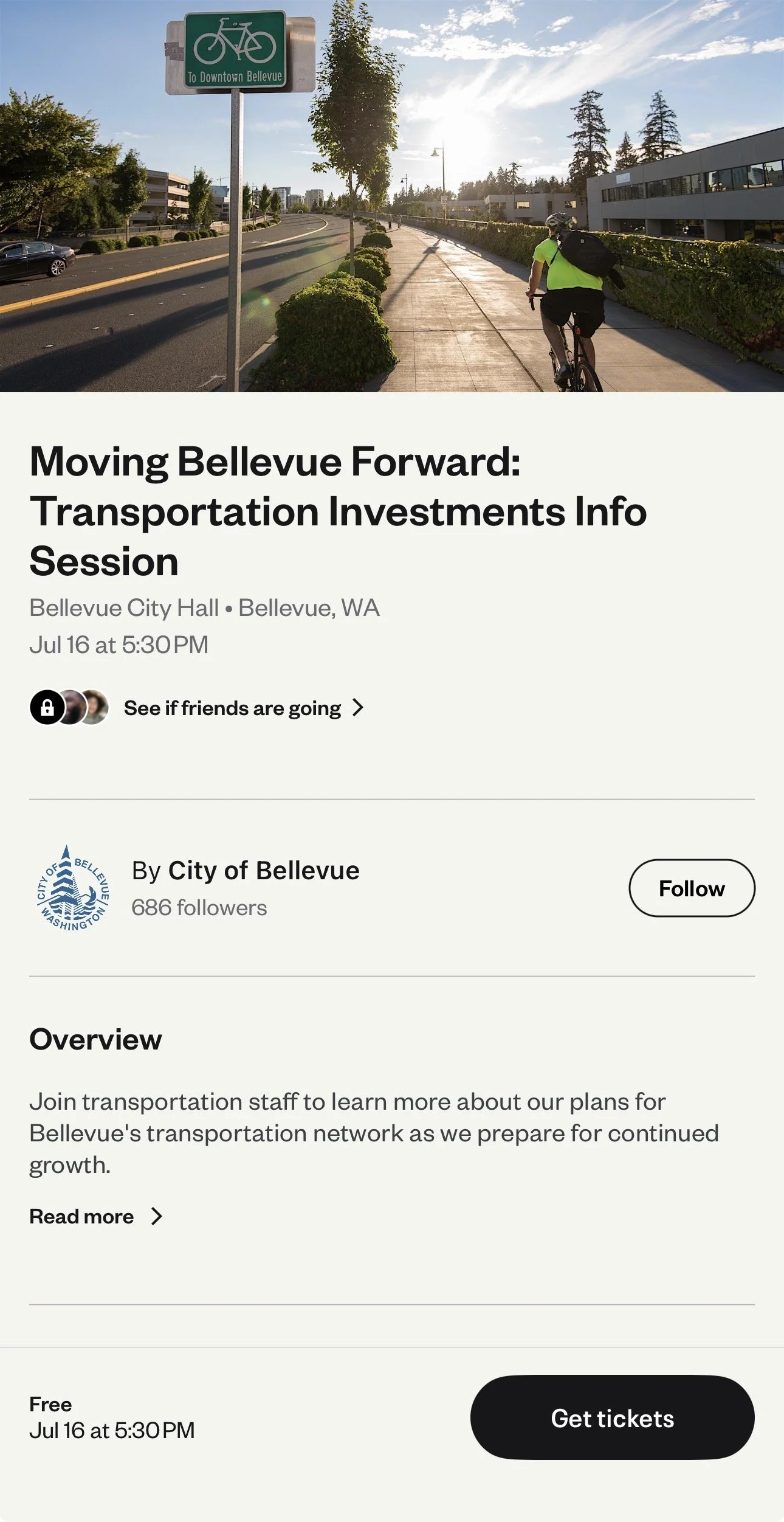 Meet with City of Bellevue Transportation Department