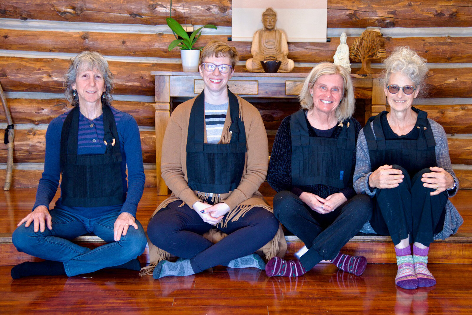 On Saturday, during our Rohatsu Sesshin, we celebrated our Jukai ceremony where four Eon Zen Center members received the Buddhist Precepts and dharma names. Congratulations! 

  Cynthia Shoshin (True Heart-Mind) Bonney
  Amy Eshun (Wisdom Spring) Abe