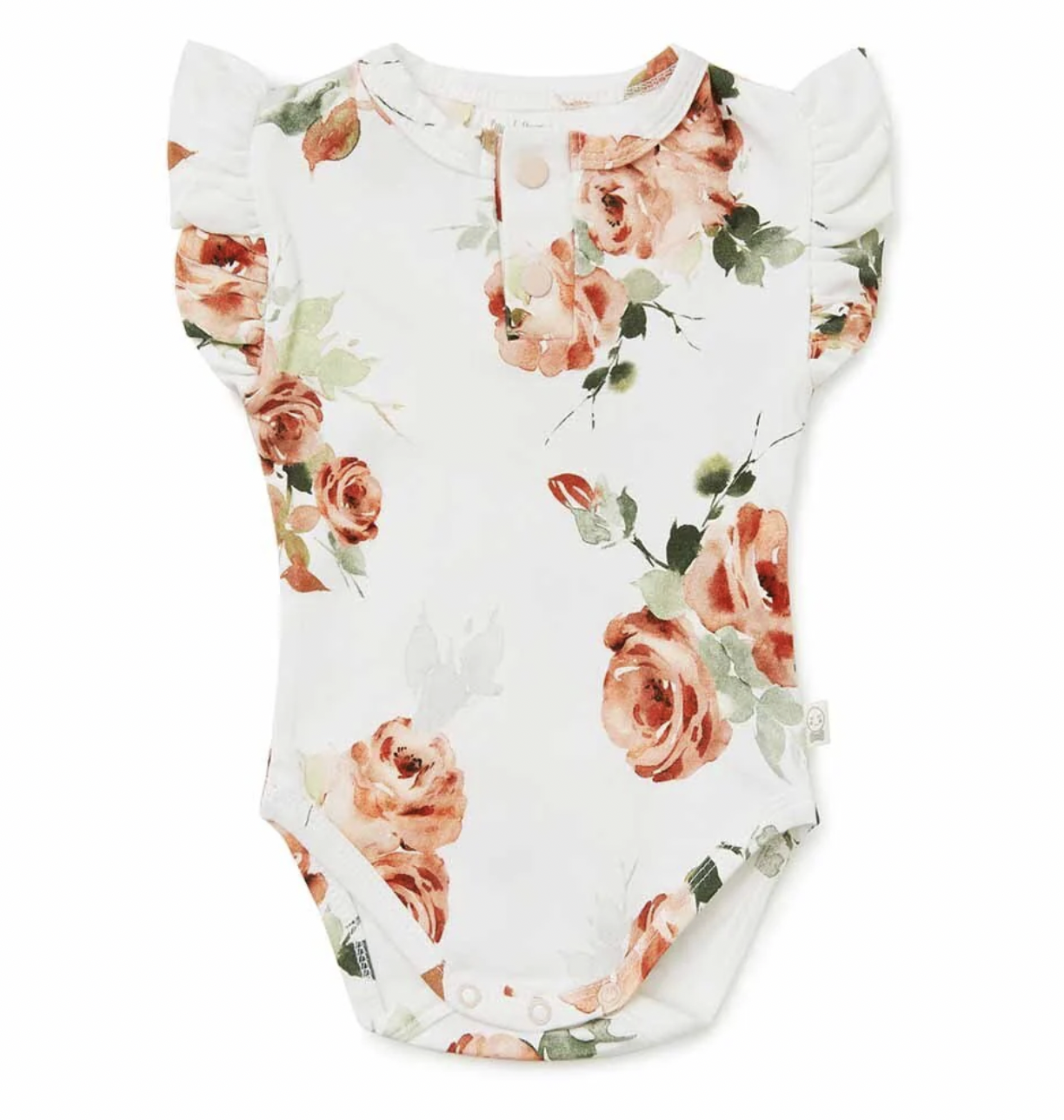 Rosebud Short Sleeve Organic Bodysuit