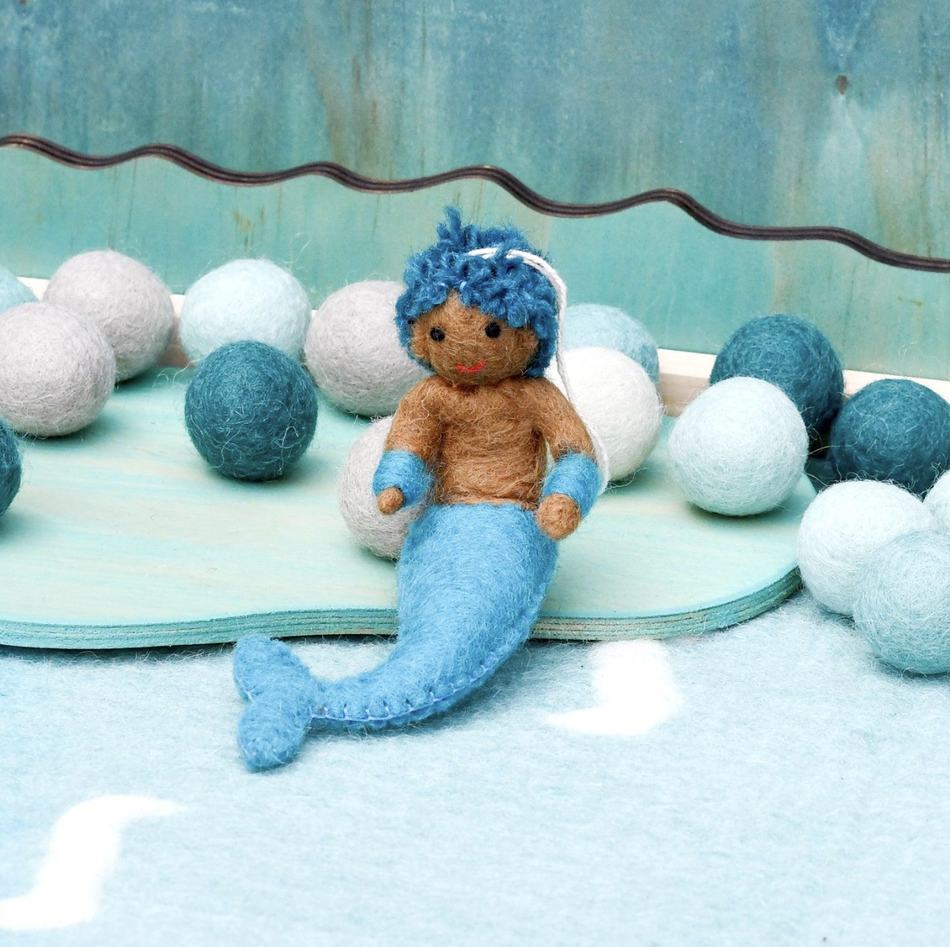 Tara Treasures - Felt Hanging Mermaid & Merman