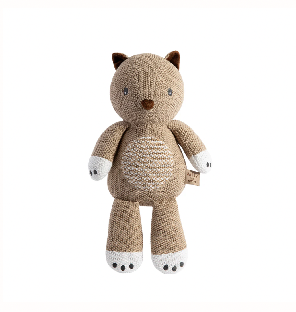 Wally the Wombat Knitted Toy