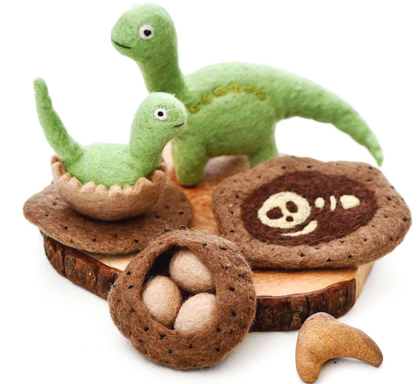 Tara Treasures - Felt Life Stages of a Dinosaur - Brontosaurus