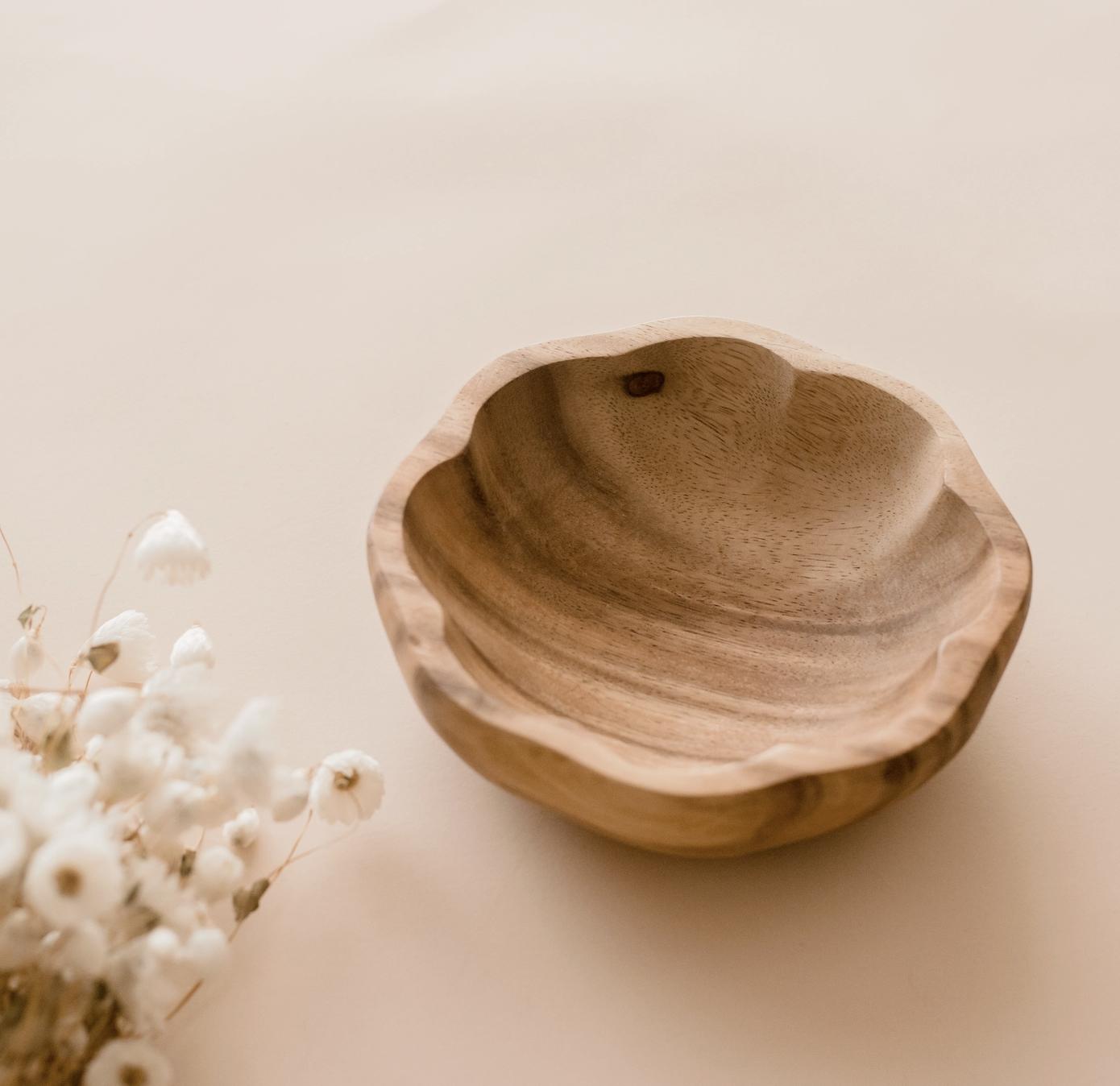 Wooden Flower Bowl