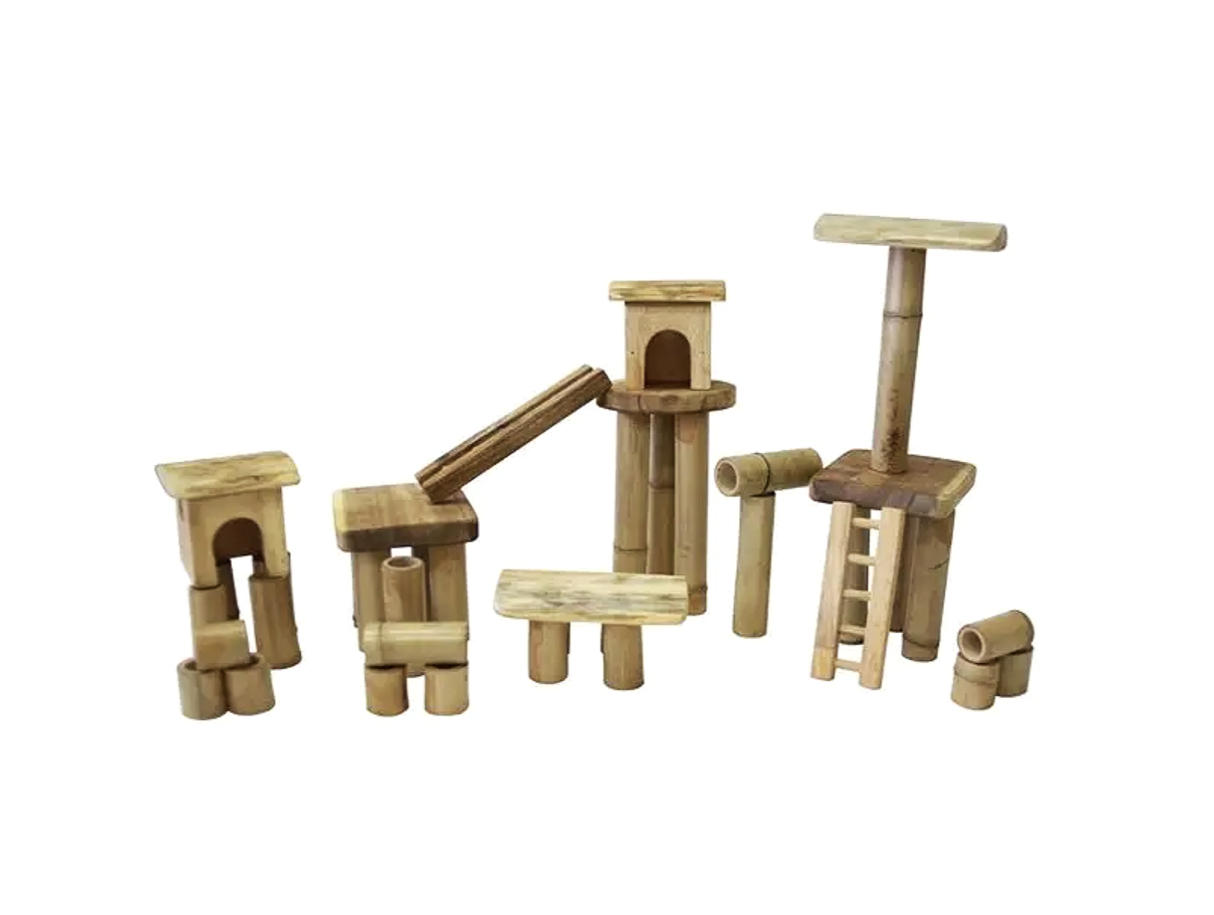 Bamboo Building Set with Houses