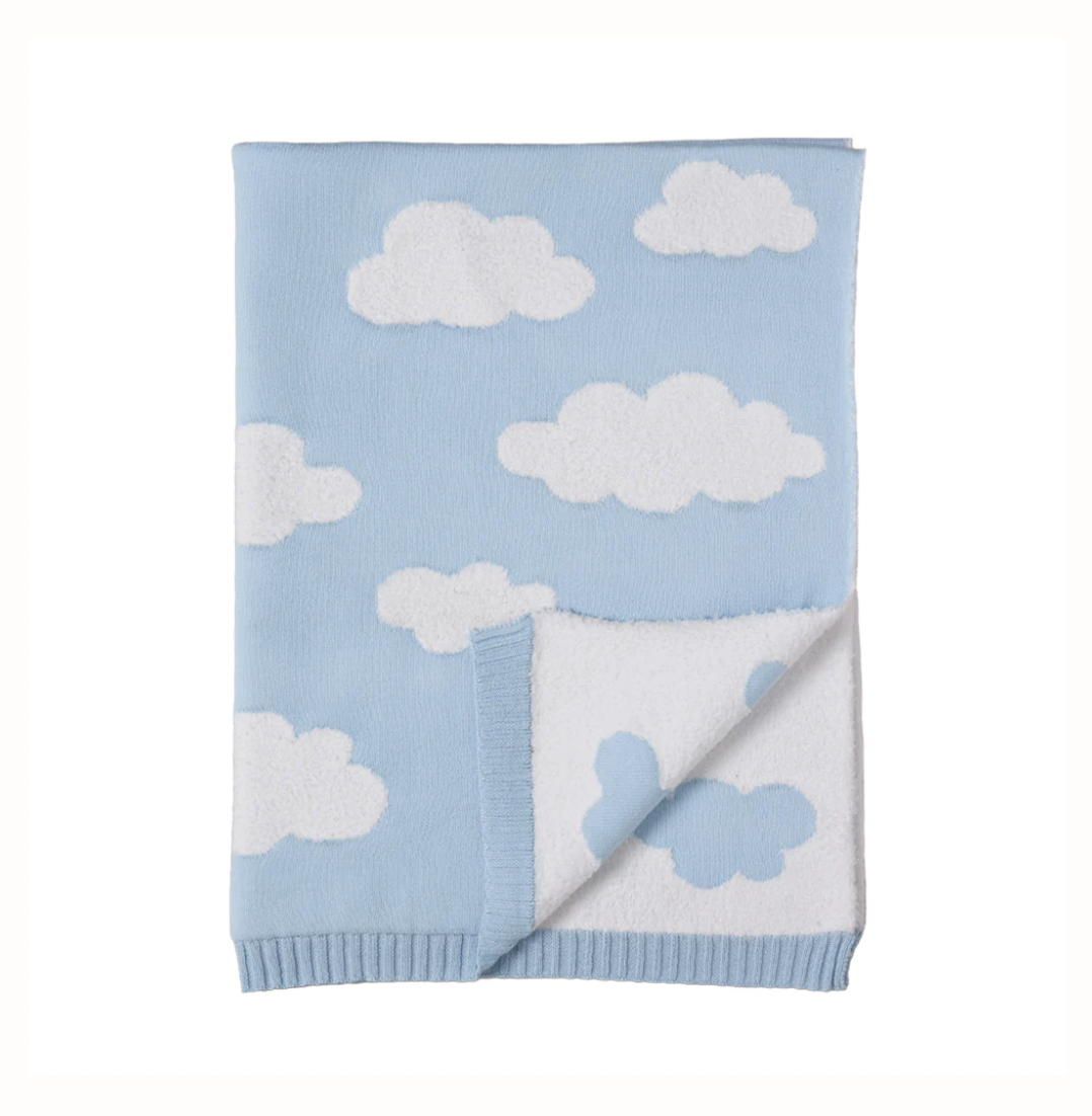 Living Textiles Pram Knitted Blanket - Cloud Whisper