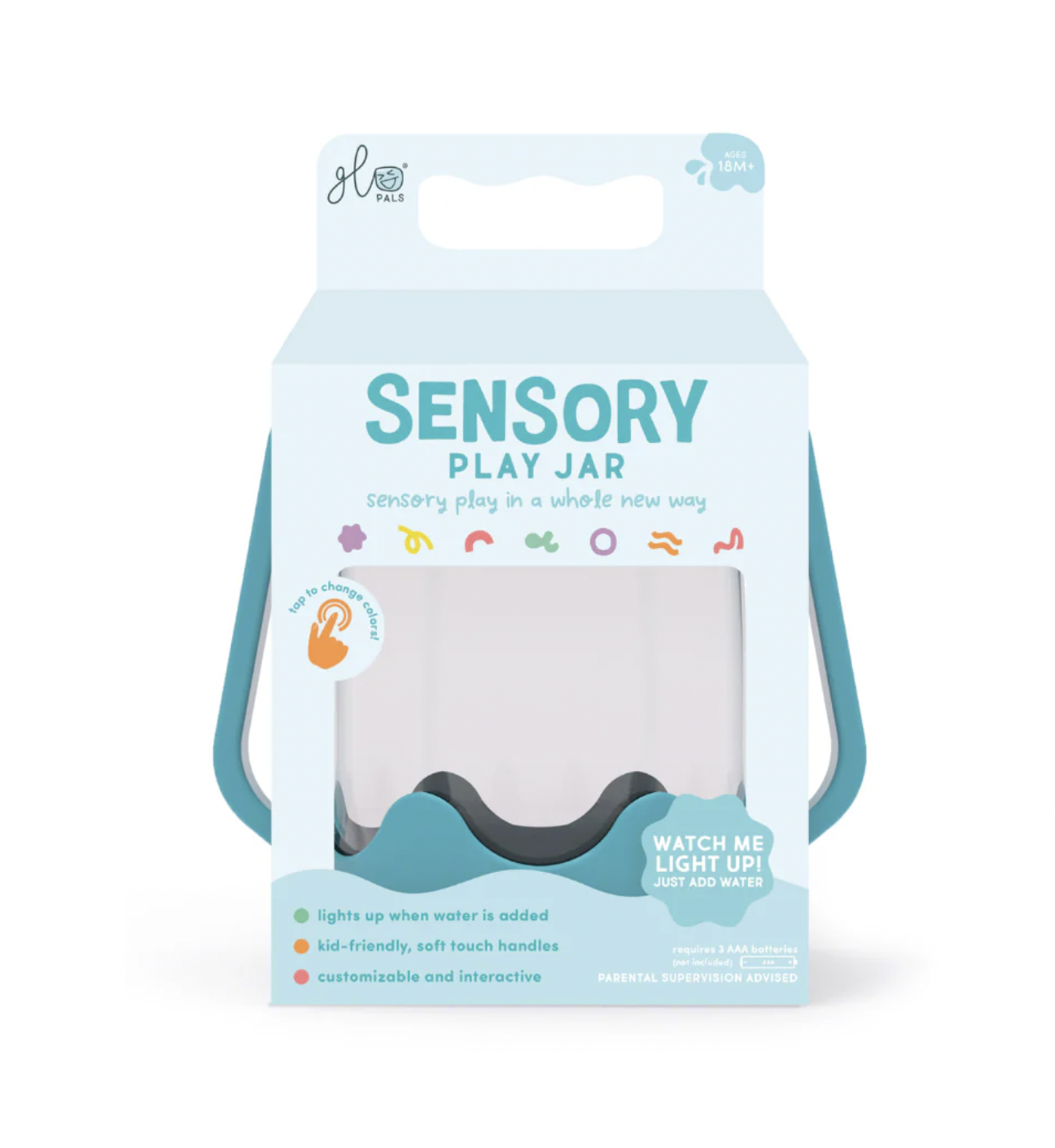 Glo Pals Sensory Play Jar - Blue