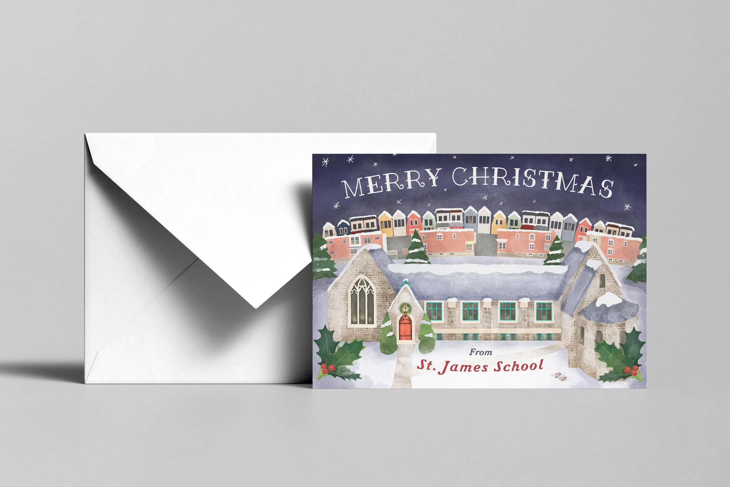 Illustrated Card for St. James School