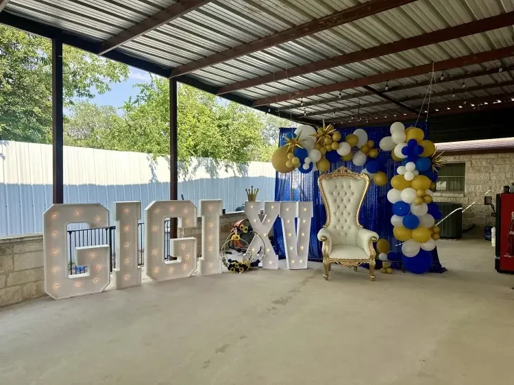 White and Gold Throne Chair
