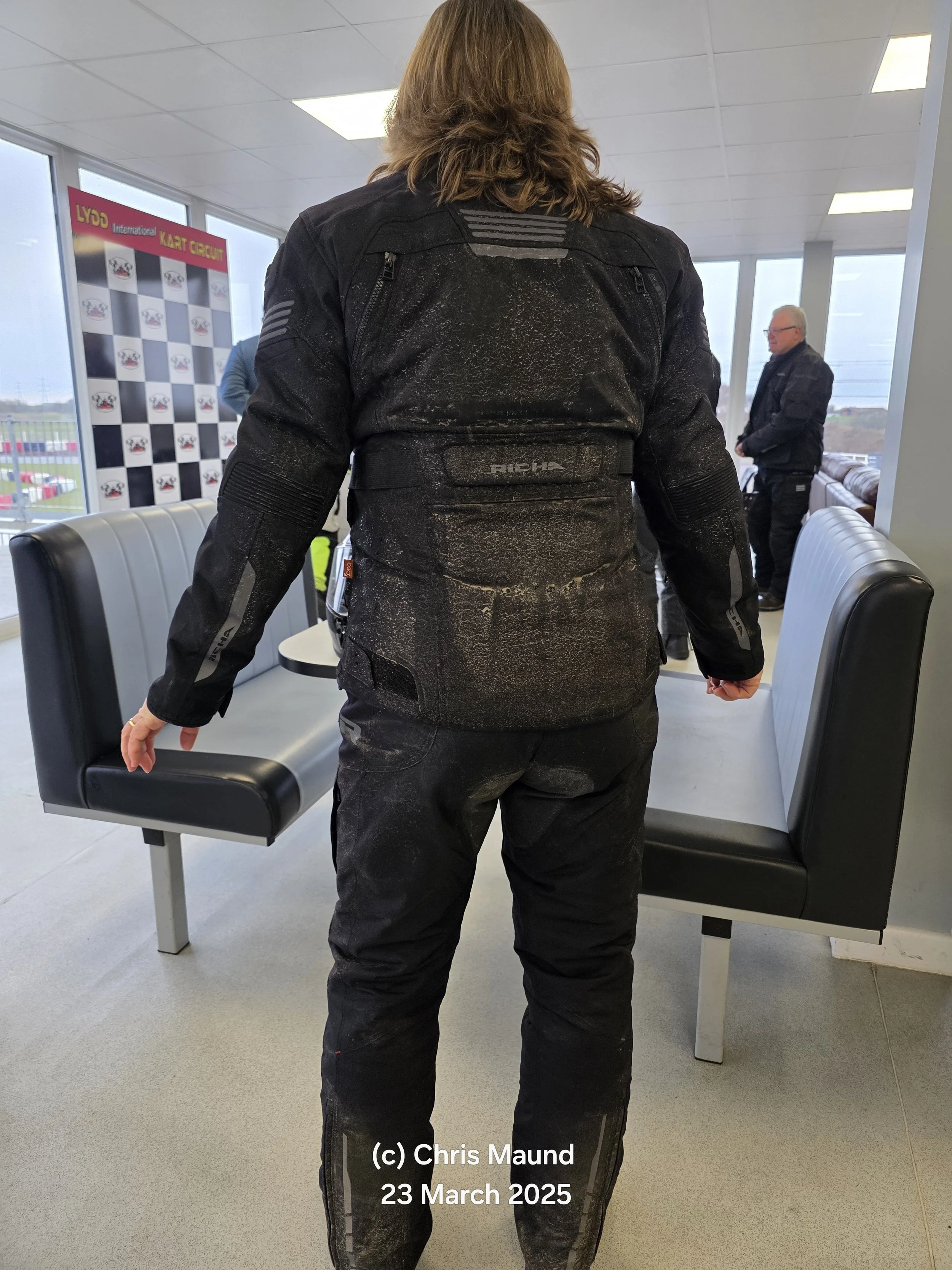 On a wet March morning we spotted a wet backed pillion...