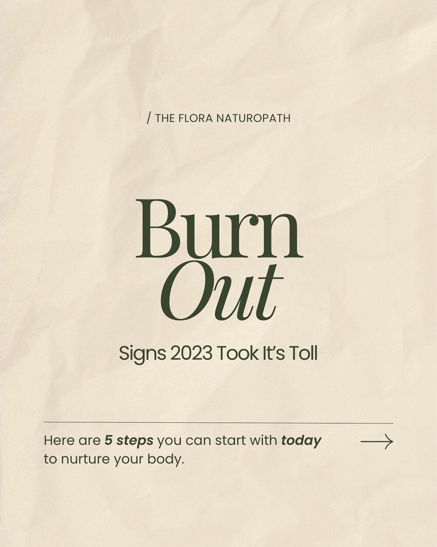 Are you feeling burnt out / stretched thin by 2023 and don&rsquo;t want to take that feeling into your new year?
.
Here&rsquo;s 5 tips to get you back on track to having better energy, a clearer head, improved sleep and feeling more like yourself.
.
