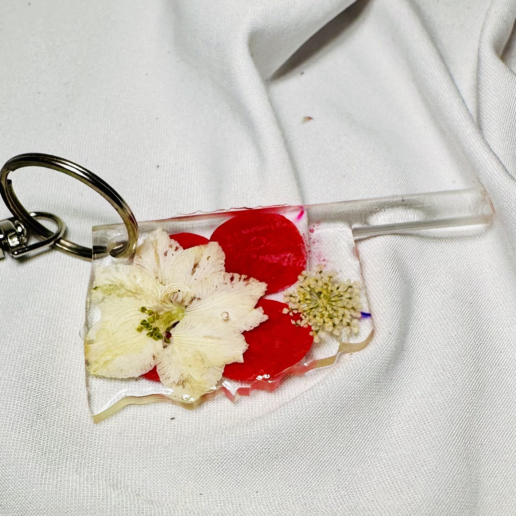 Oklahoma Floral Keychain