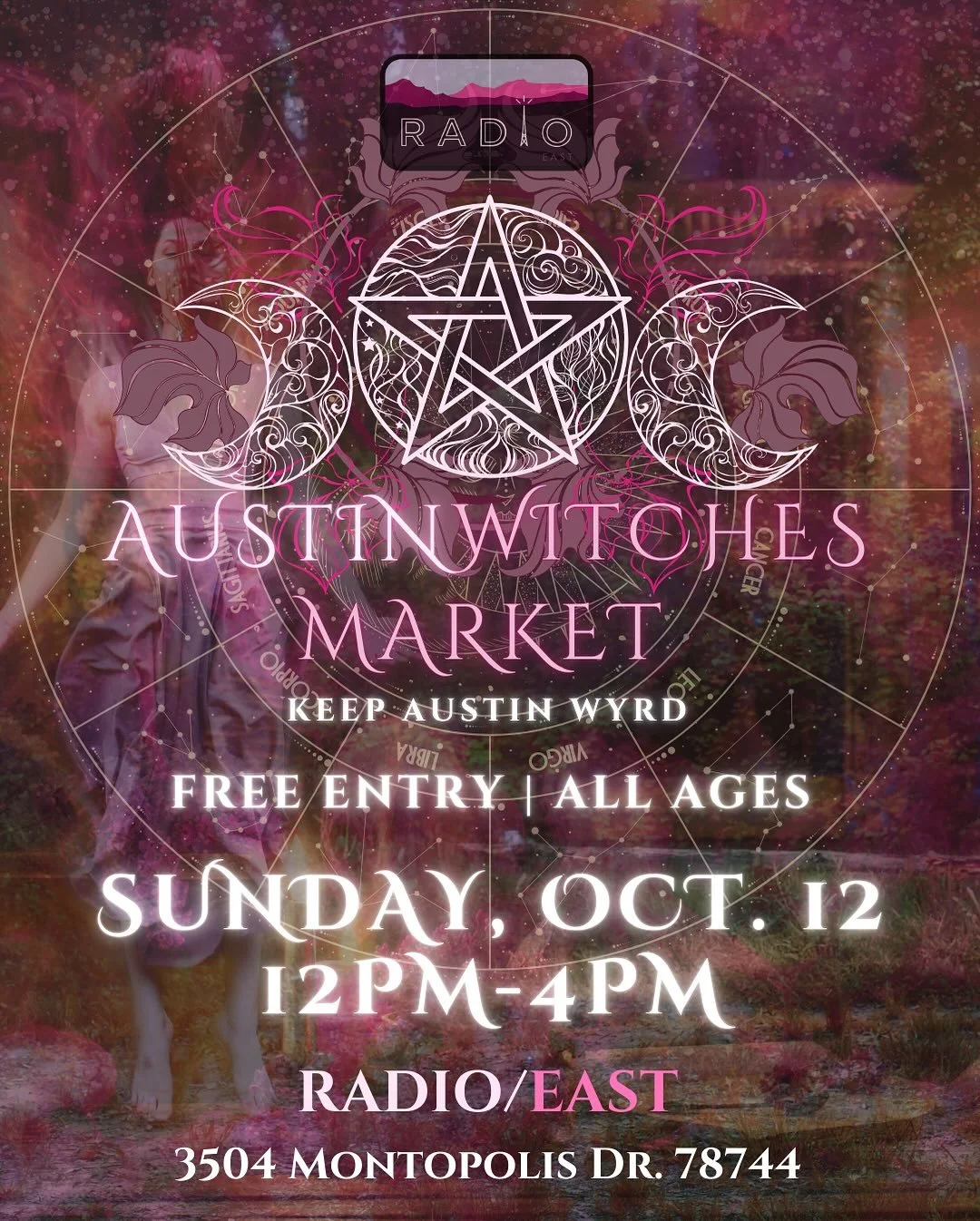 I am so excited to announce I&rsquo;m officially part of the vendor list for the @austinwitchesmarket 🔮

There are three in October you can catch me at! Come support local, shop around for witchy szn, maybe get a reading, but definitely come say hi!