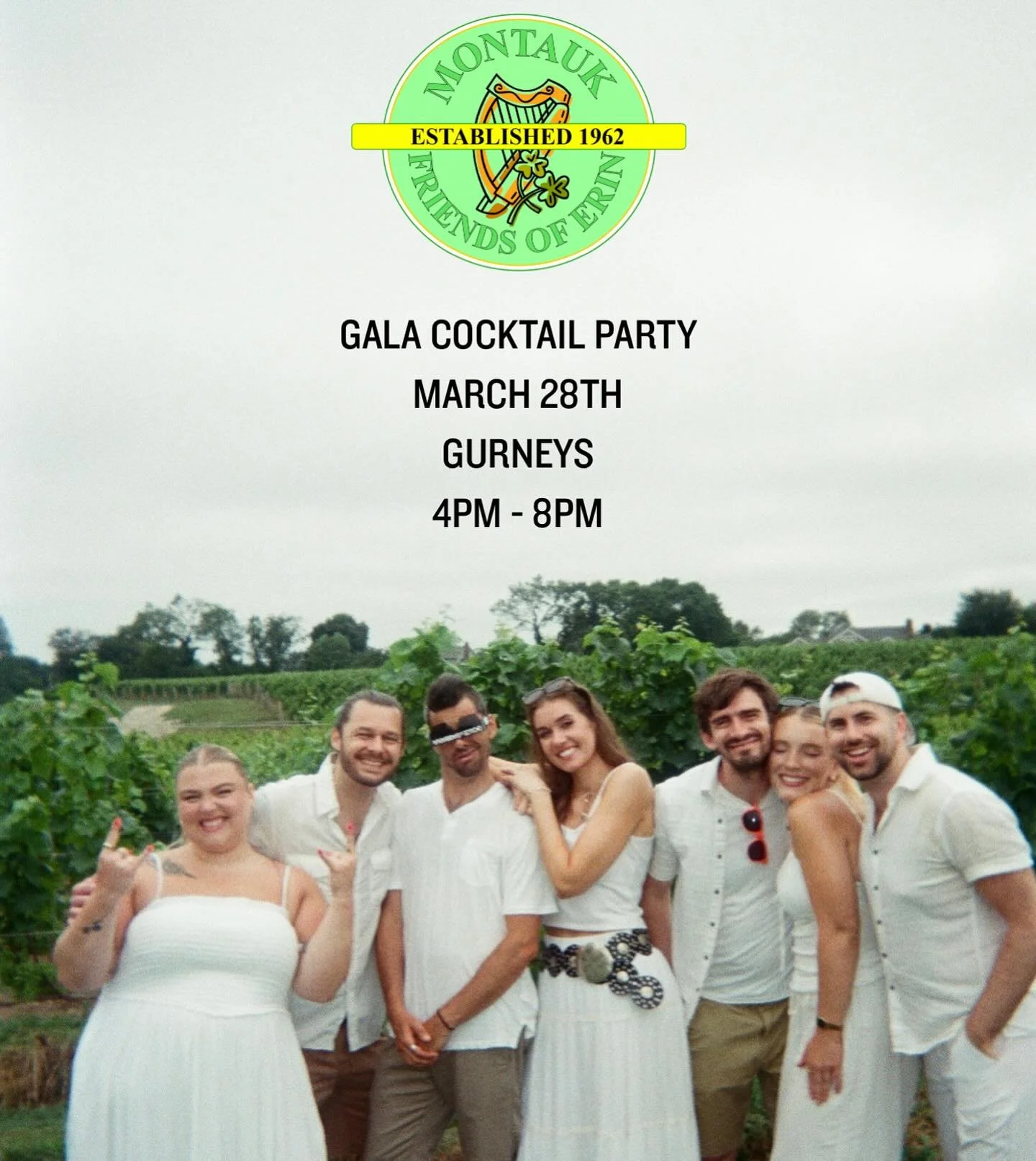 So excited to announce we&rsquo;ll be playing this year&rsquo;s Gala Cocktail Party for Montauk Friends of Erin! 🍀✨

Kicking off the weekend festivities ahead of the iconic St. Paddy&rsquo;s parade - expect plenty of music, food, and drinks!

Gurney